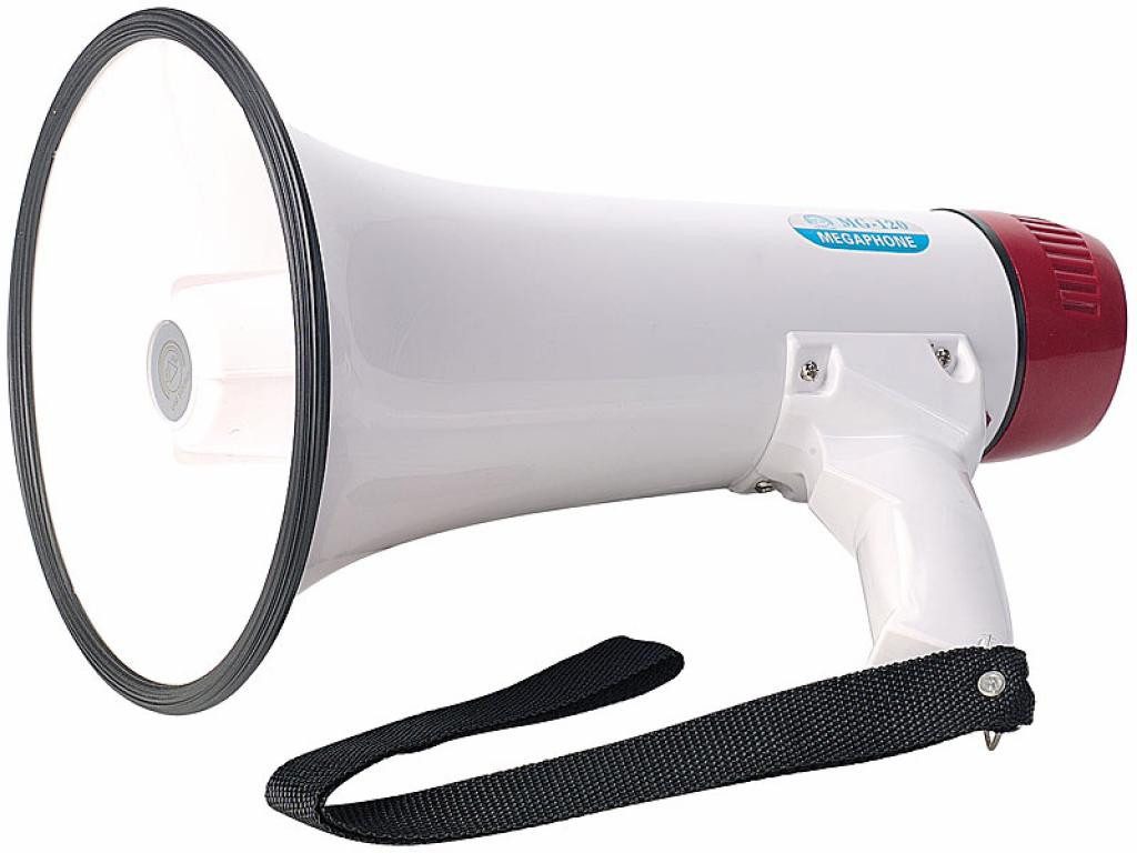 infactory infactory Megafon mit Sirene und Musik 25Watt Megaphon Megaphone Alarmsirene (Deutsche Anleitung)