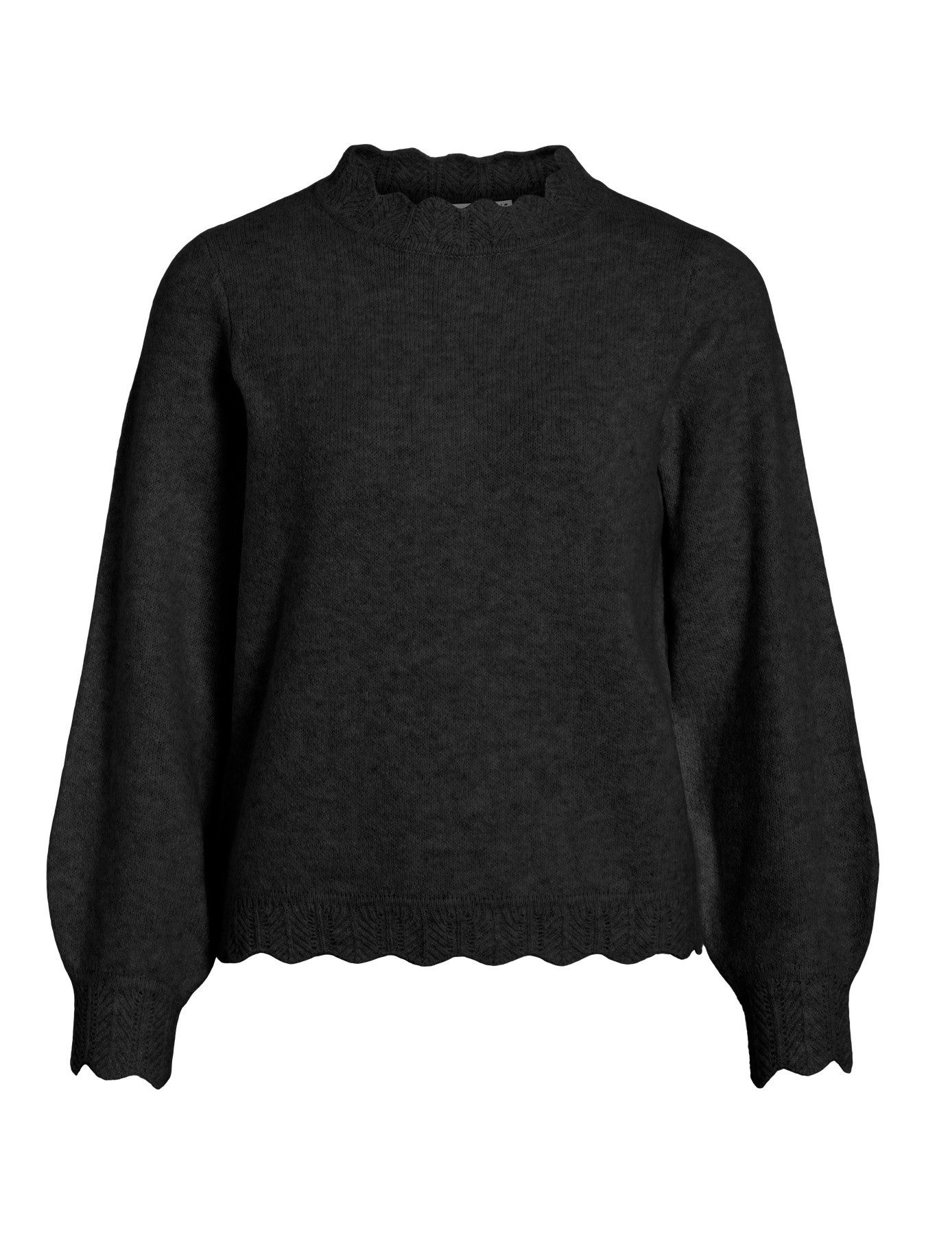 Vila Strickpullover VINIKOLINA O-NECK L/S KNIT TOP - NOOS Materialmix, regular fit