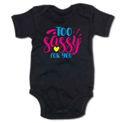 G-graphics Kurzarmbody Baby Body - Too sassy for you mit Spruch / Sprüche • Babykleidung • Geschenk zur Geburt / Taufe / Babyshower / Babyparty • Strampler