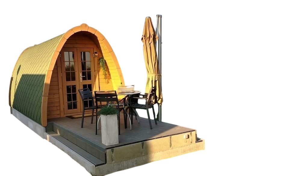 JVmoebel Gartenhaus Naturhütte Mobilheim aus Holz in Braun für Camping und Freizeit, (Camping Haus), Made in Europe