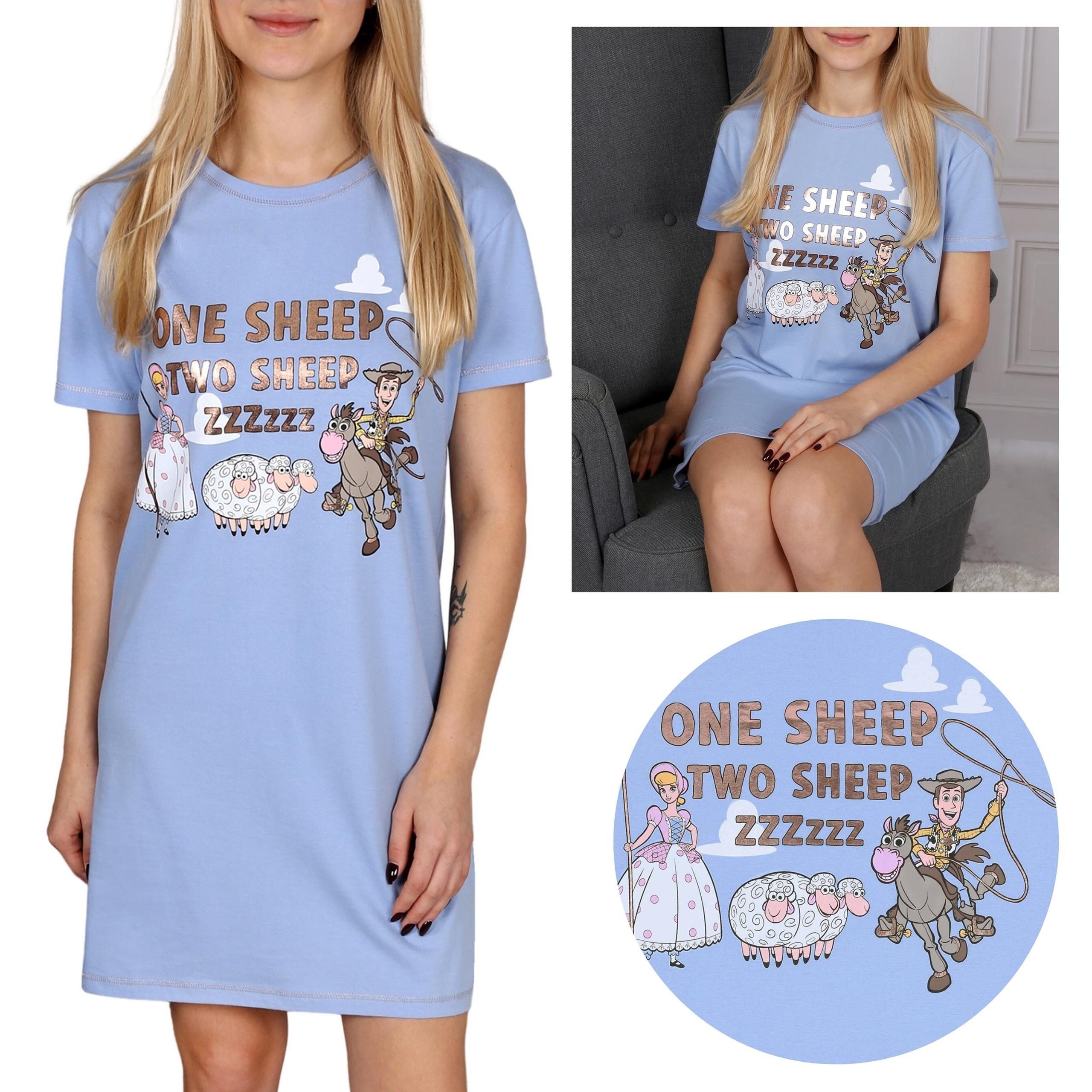 Nachthemd Toy Story DISNEY Blaues kurzärmeliges Nachthemd, für Damen, S