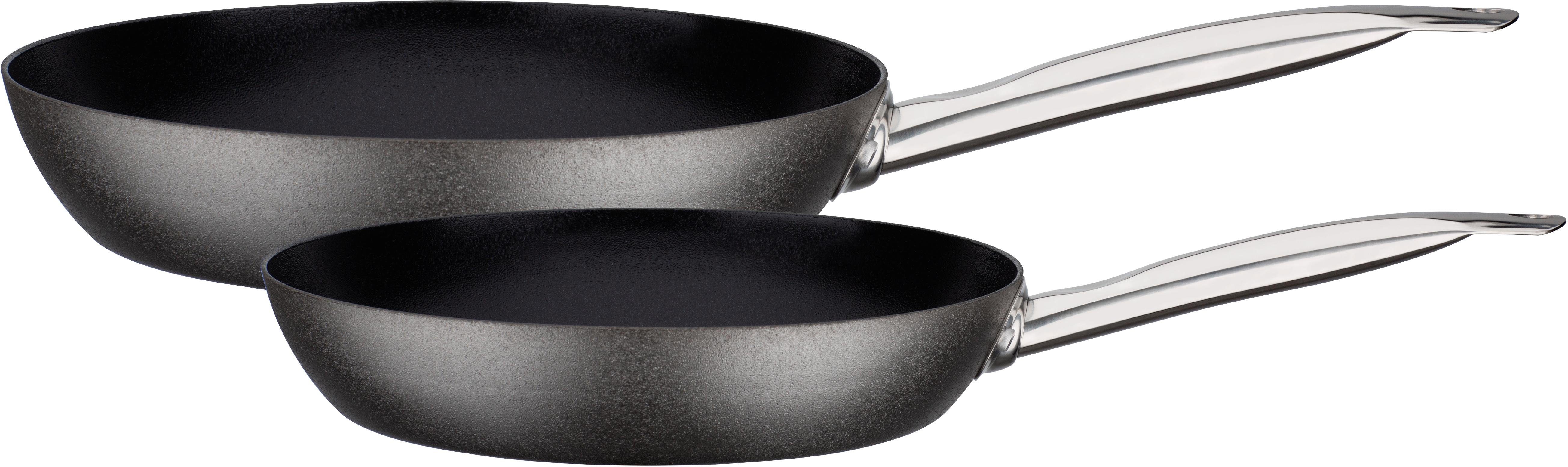 GSW Pfannen-Set Avanti, Karbon-Stahl (Set, 2-tlg., 1x Bratpfanne Ø 24 cm, 1x Bratpfanne Ø 28 cm), Induktion