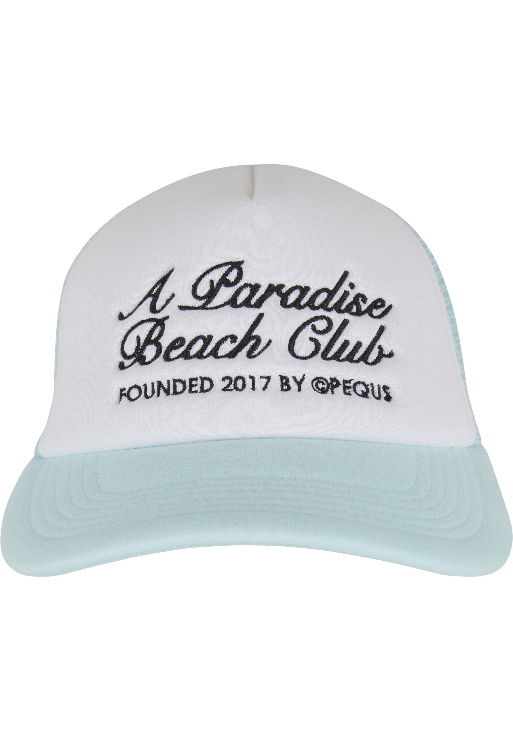 PEQUS Trucker Cap PEQUS PEQUS A Paradise Beach Club Curved Logo Trucker Cap