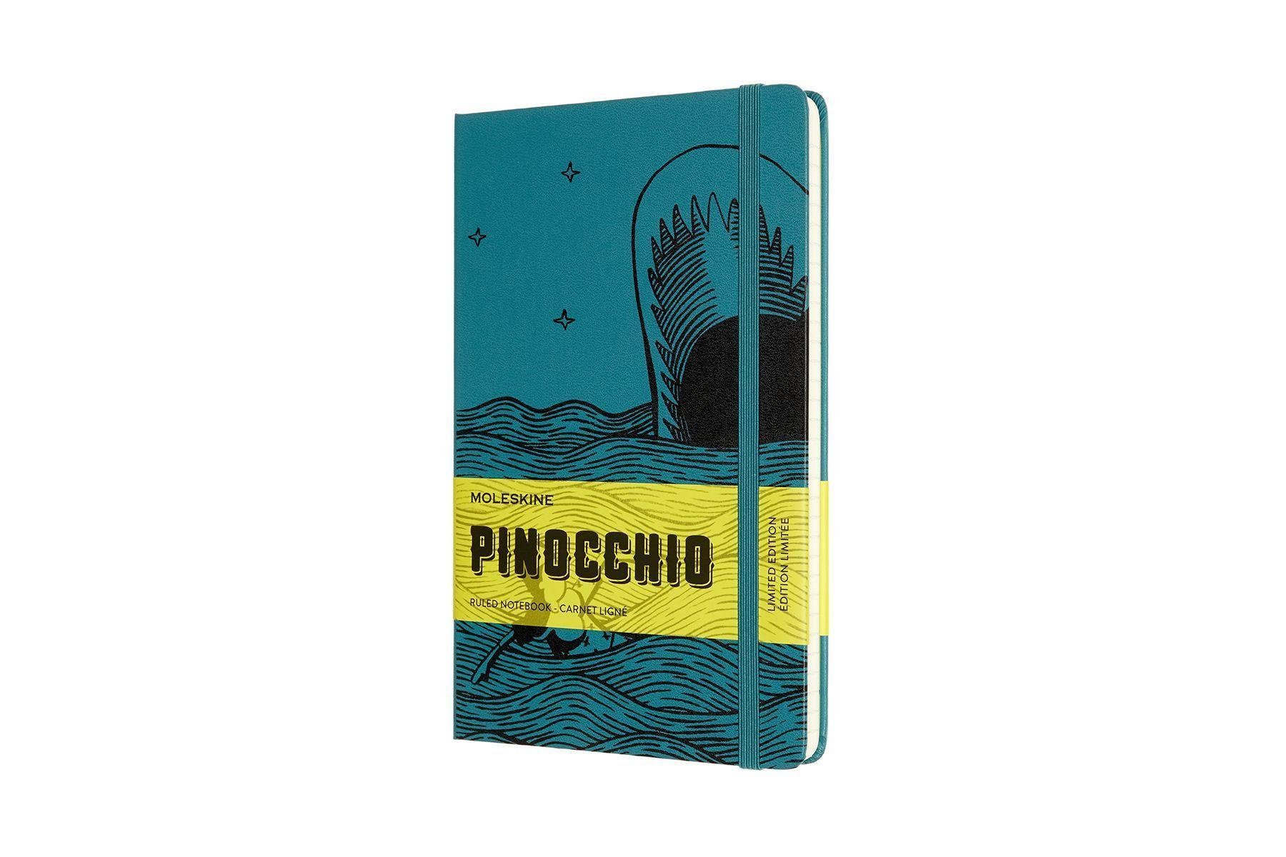 Pinocchio, MOLESKINE Notizbuch - Notizbuch Moleskine Large/A5, Walfisch Liniert,