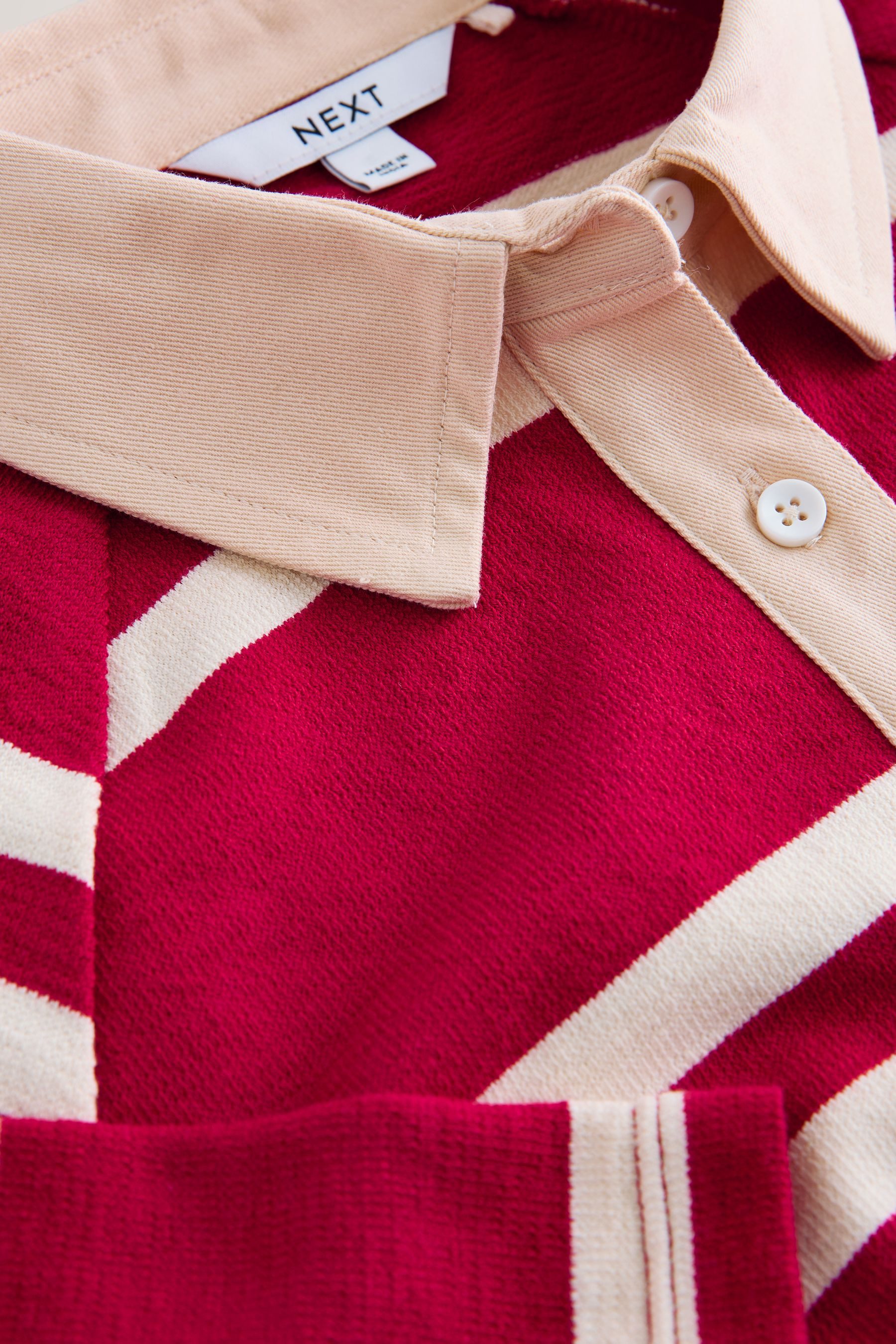 Next Rugbyshirt Kurzärmeliges Rugby-Polo-Top mit Kragen (1-tlg)