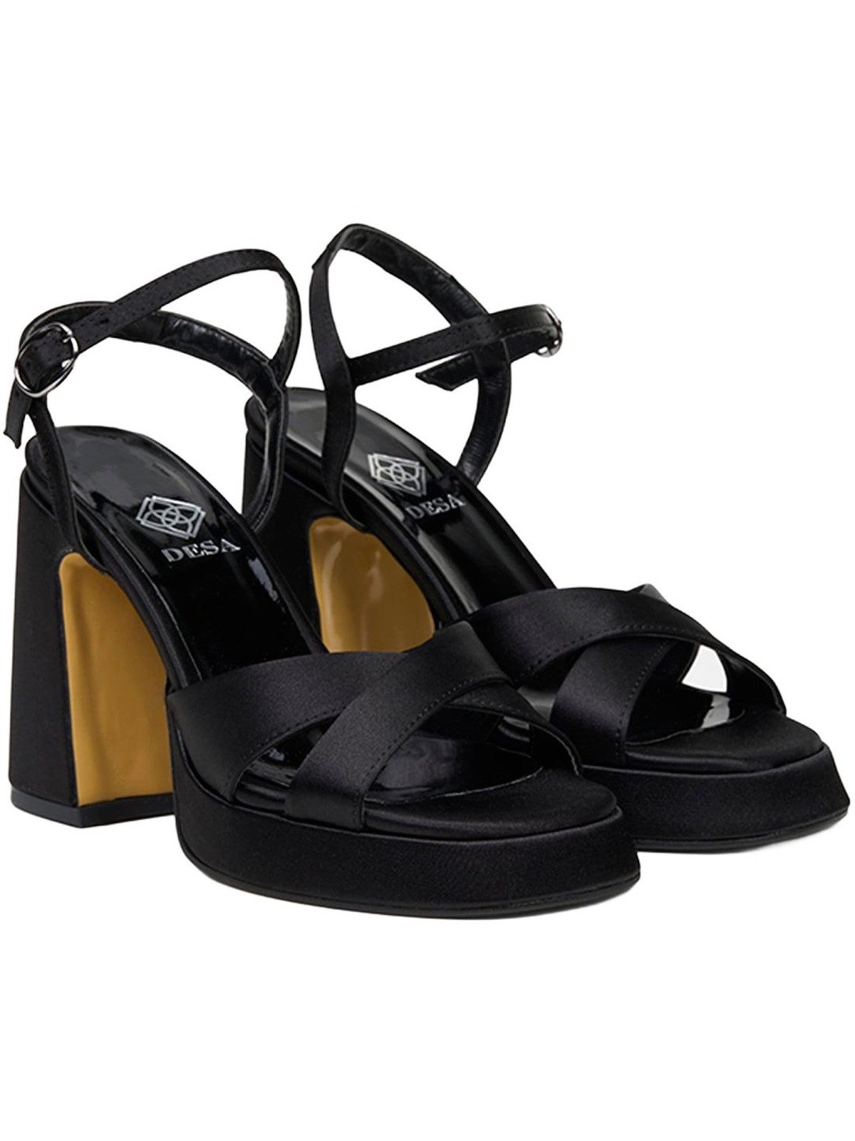 Desa DESA Damen-Pumps aus Leder – Elegante Plateau-Pumps mit hohem Absatz, Sandale