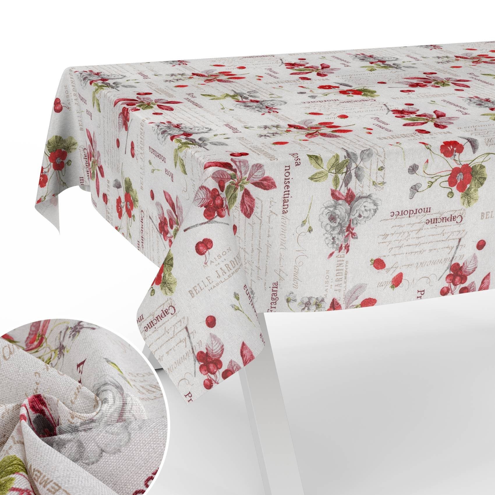 ANRO Tischdecke mit Blumen Botanik aus günstig online kaufen