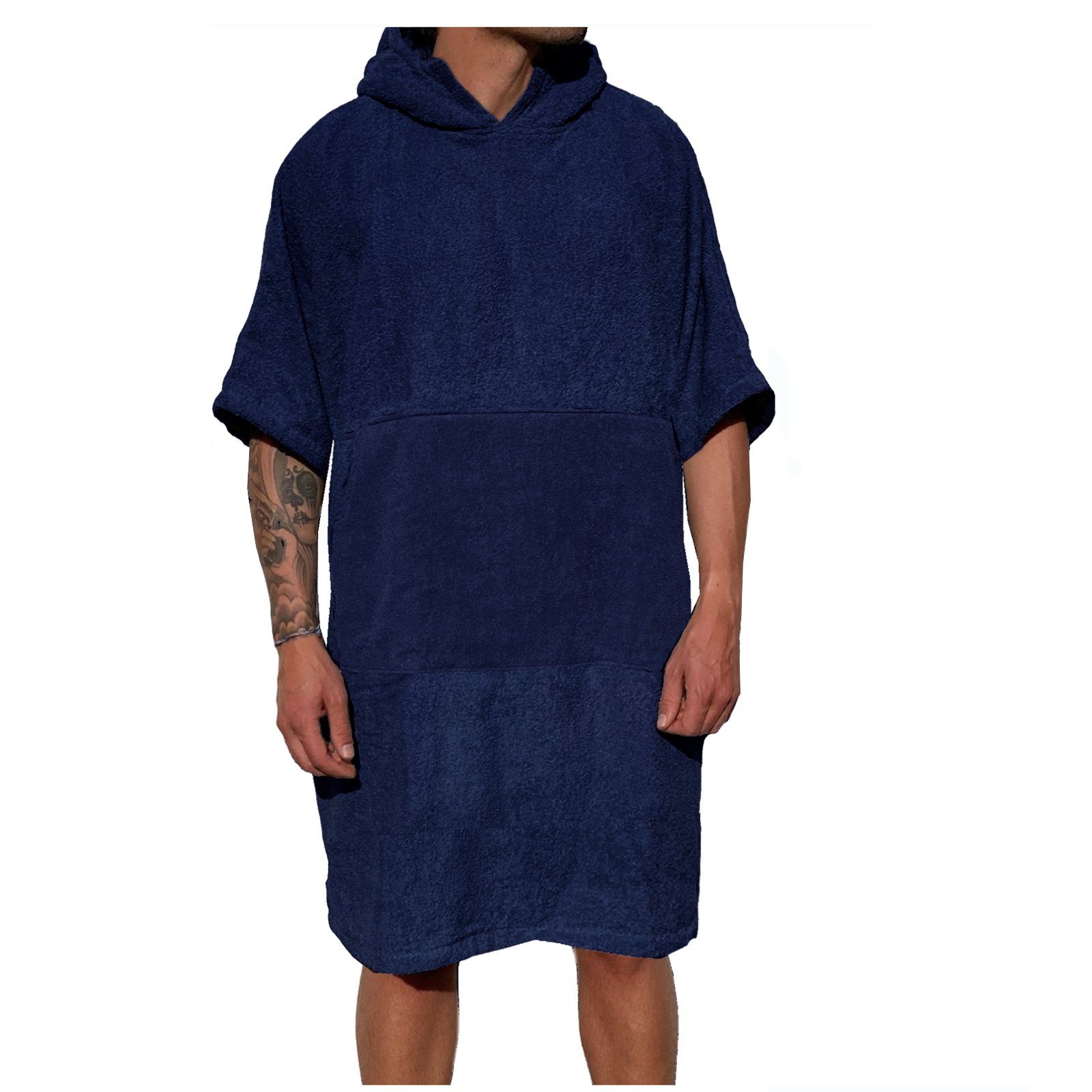 HOMELEVEL Bademantel Badeponcho Unisex aus 100% Baumwolle für Erwachsene mi günstig online kaufen