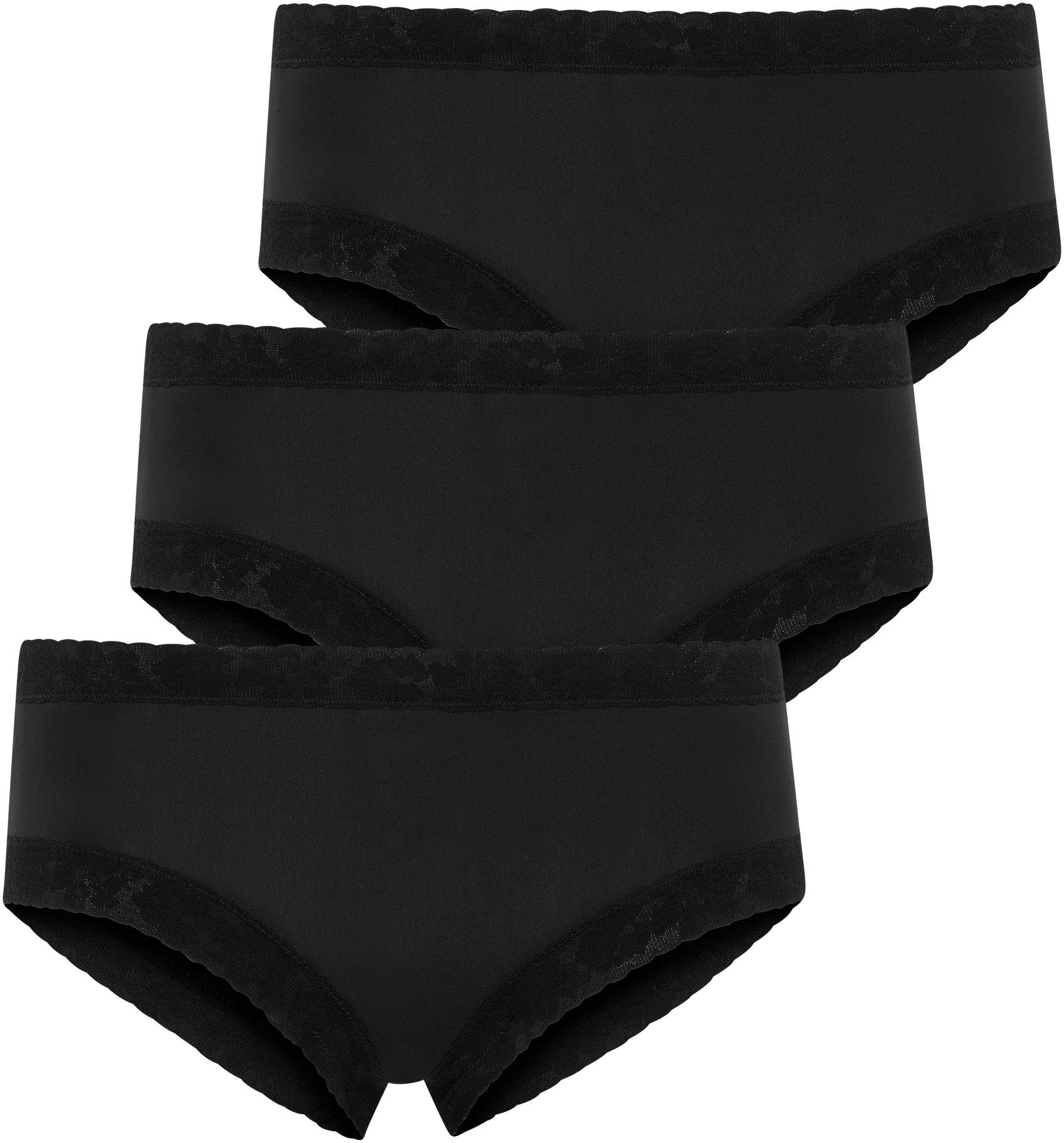 Jockey Hipster Soft Stretch Lace (3er Pack) mit Spitze besetzt