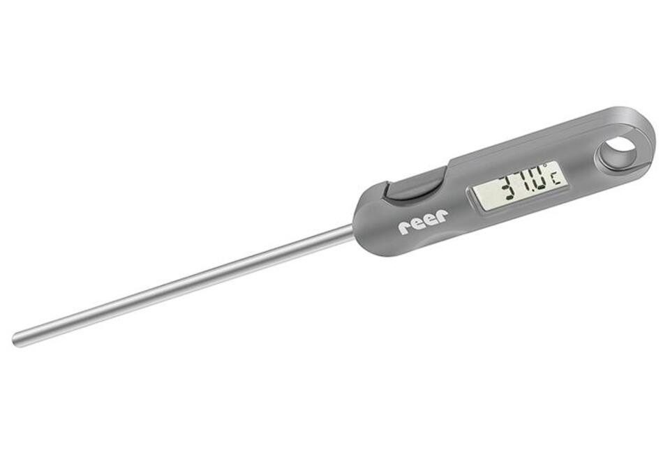Reer Badethermometer Digitales Flaschenthermometer "FoodTemp" 22x2x1,5 cm grau, 1-tlg.
