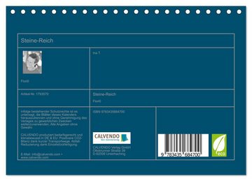 CALVENDO Wandkalender Steine-Reich (Tischkalender 2025 DIN A5 quer), CALVENDO Monatskalender