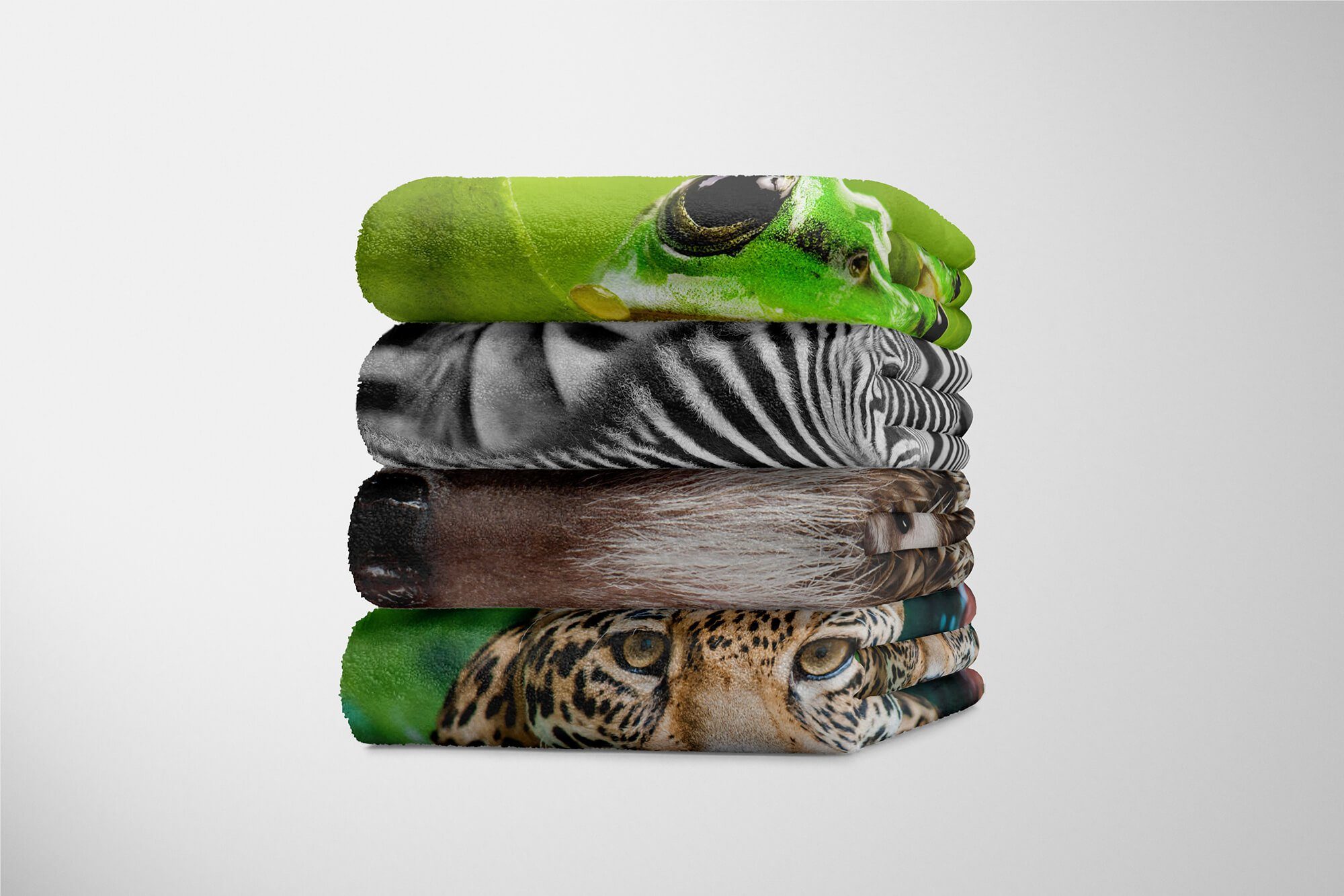Art Baumwolle-Polyester-Mix Saunatuch Handtuch Handtuch süßer Tiermotiv Strandhandtuch Igel, mit Sinus (1-St), Handtücher Kuscheldecke
