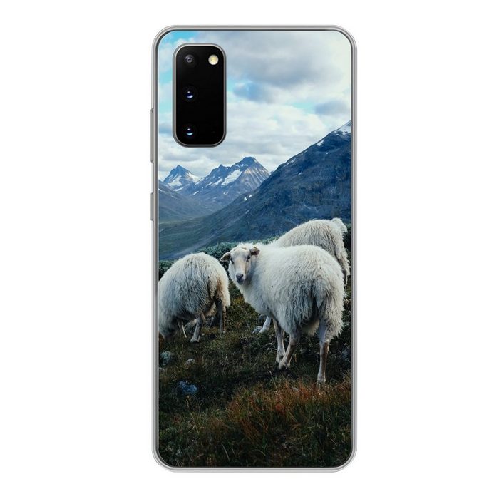 MuchoWow Handyhülle Schafe - Natur - Berge Phone Case Handyhülle Samsung Galaxy S20 Silikon Schutzhülle