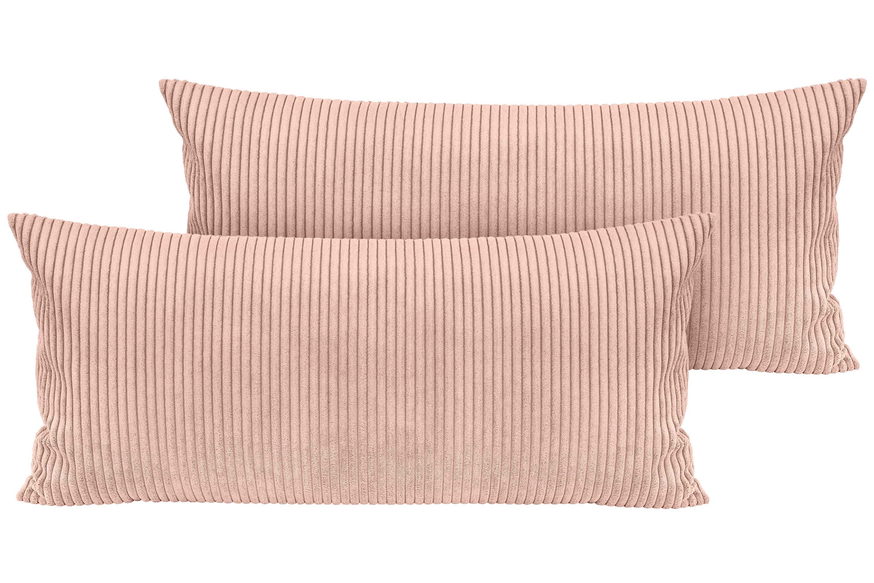 Amilian Dekokissen 40x80 cm 2er Set mit Füllung – Cord-Optik Sofakissen, mit Füllung und Bezug, formstabil, Hotelverschluss