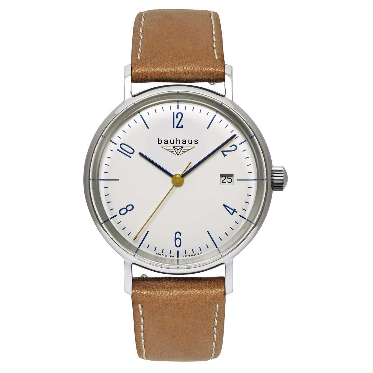 bauhaus Quarzuhr 2143-1, Damenuhr Quarz Pure Cognacfarben
