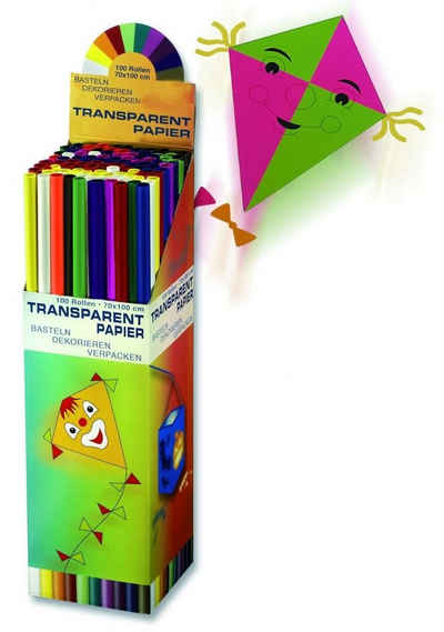 Glorex Bastelkartonpapier Glorex Transparentpapier grün 1 Rolle