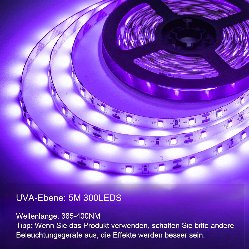 MUPOO LED-Streifen 5M/12M LED Stripe,LED UV-Schwarzlicht günstig online kaufen