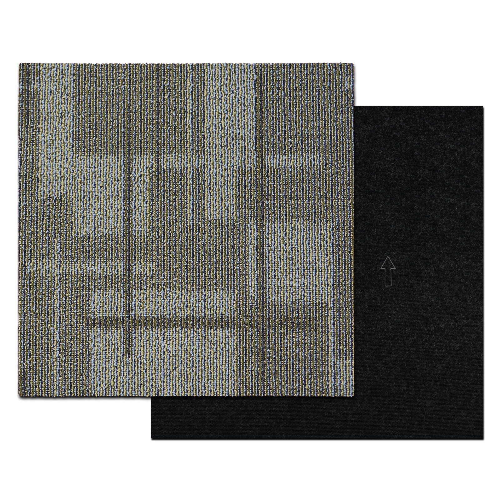 casa pura Teppichfliese Andorra, 50 x 50 cm, Bodenschutzfliese erhältlich in 5 Farben, Fliese, Quadratisch, Höhe: 6 mm, Selbstliegend