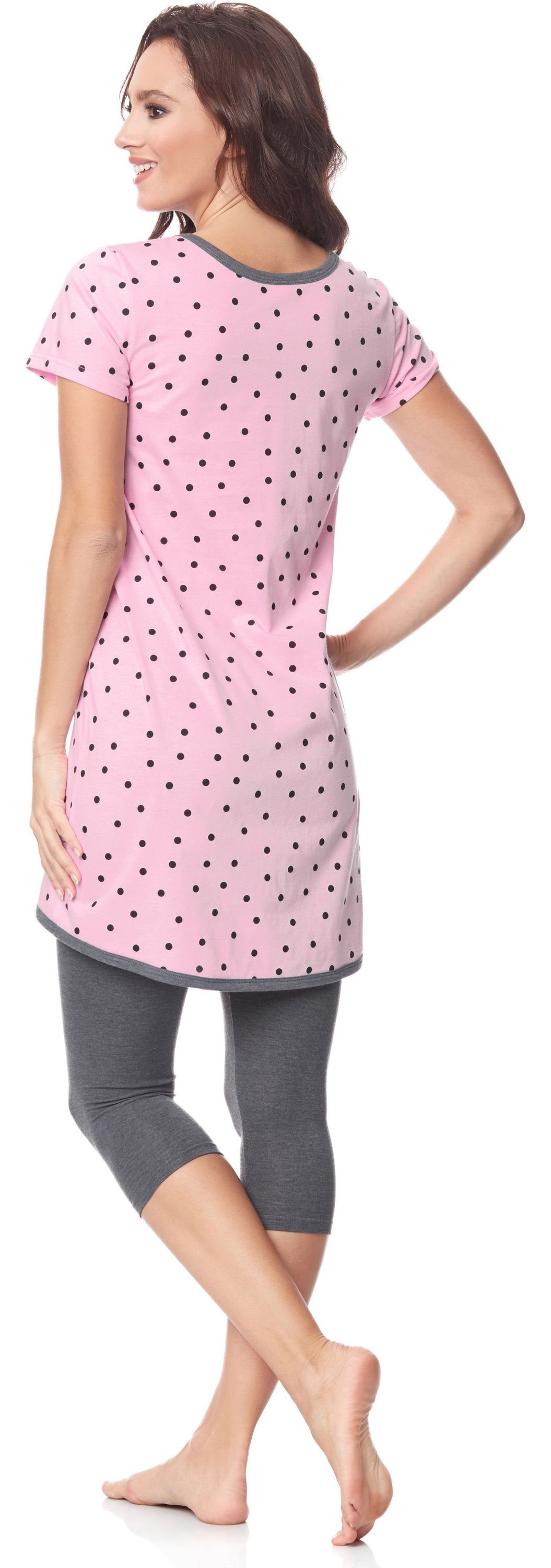 Be Mammy Umstandspyjama Damen Kurzarm Pyjama günstig online kaufen