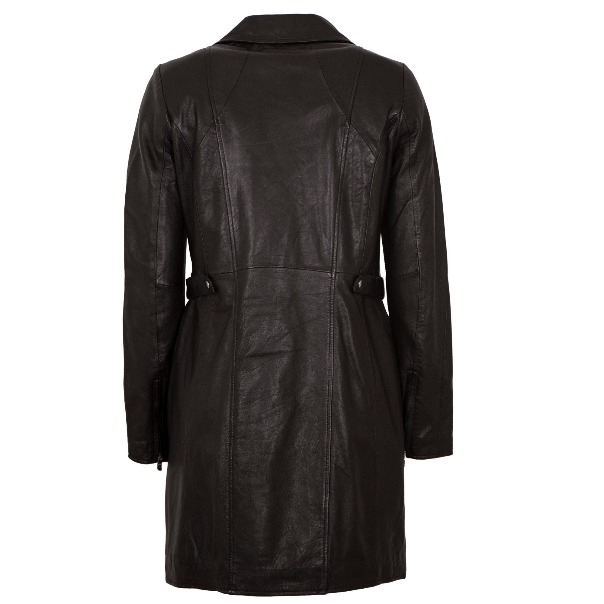 Jilani Lederjacke Juniper Jilani - Damen Ledermantel Lammnappa chocolate torte