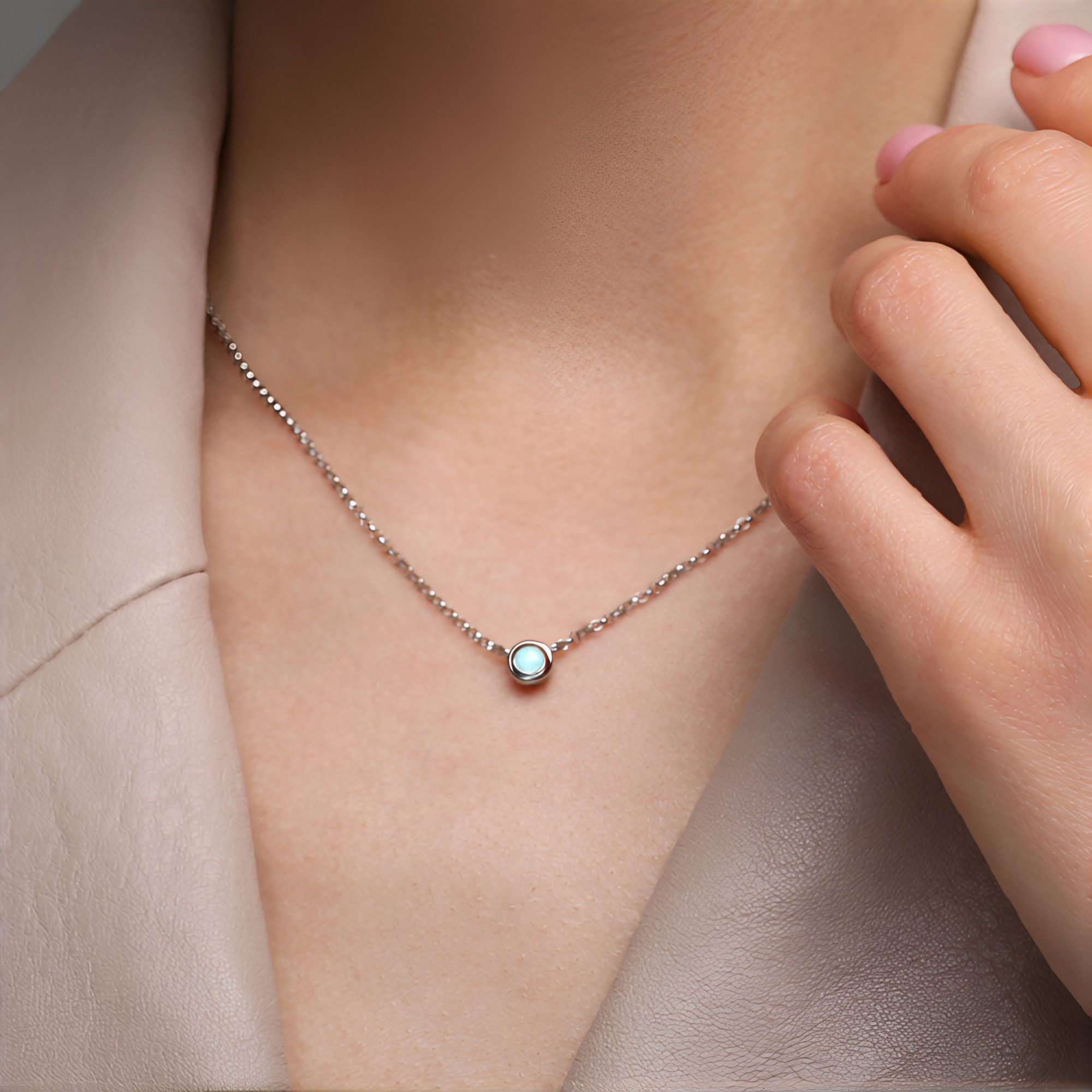 Cavill Kettenanhänger Aqua-Chalcedon-Anhänger, Sterling Silber (1-tlg)