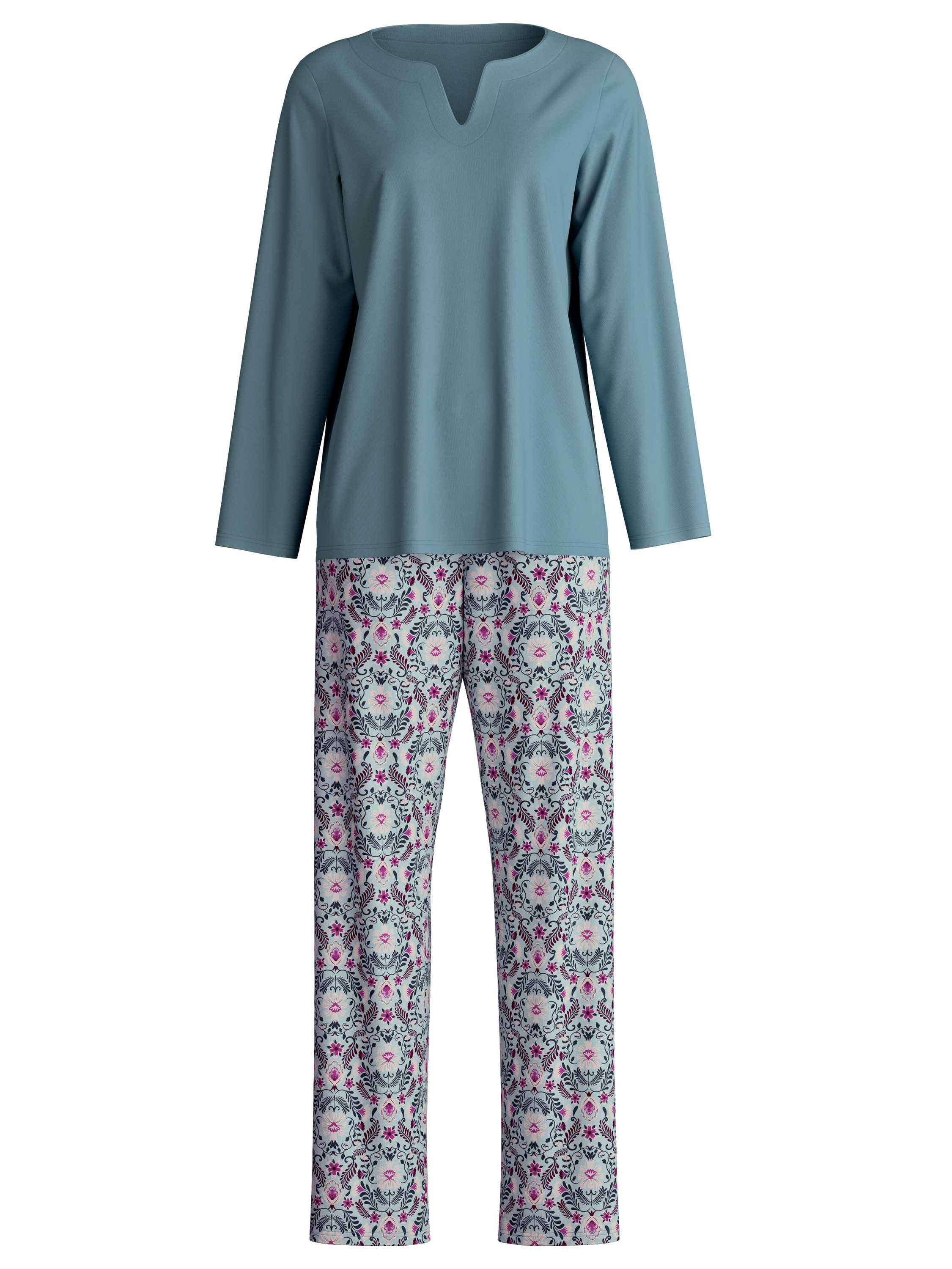 CALIDA Pyjama Autumn Dreams Damen (2 tlg) weich, wärmend und formstabil