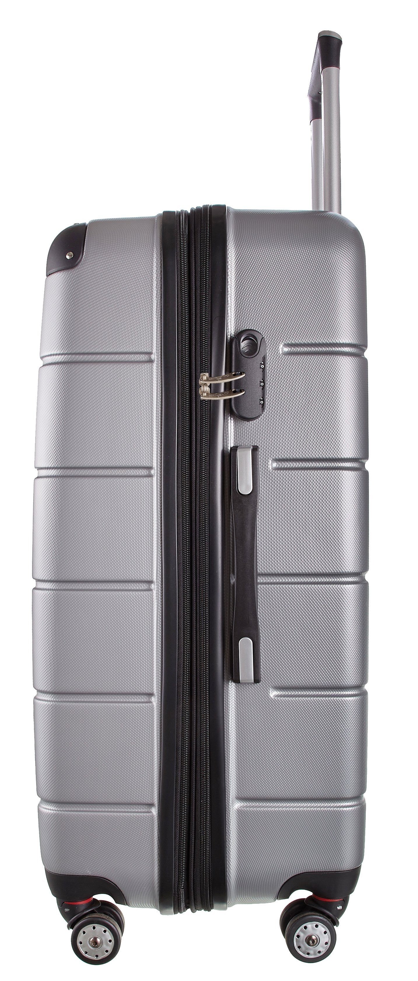 Goldhofer Kofferset verschiedene Material - Farben & Größen Grau V1 in 360° Leichtlaufrollen, ABS 3 Wasserabweisend (Set, TLG), Außen mit 3 Modelle