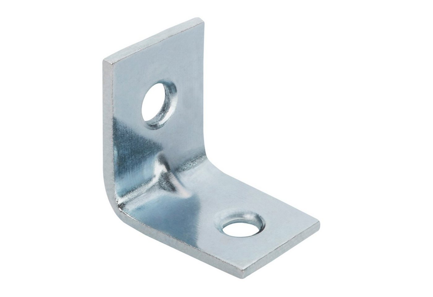 Thumbnail - SO-TECH® Winkelverbinder L-Winkel gerade, Stahl verzinkt, Lochung gesenkt, LxB: 2x1.5 mm, (10-St), Möbelwinkel mit Sicke...