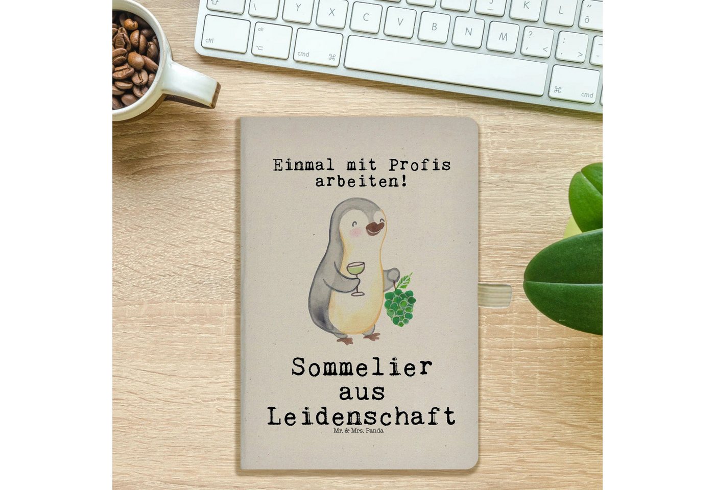 Thumbnail - Mr. & Mrs. Panda Notizbuch Sommelier Leidenschaft - Transparent - Geschenk, A5 Notizbuch Nachhal Mr. & Mrs. Panda, Hochw...