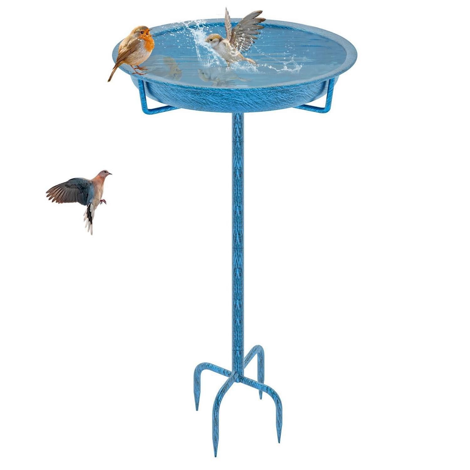 LuxusKollektion Vogeltränke Vogeltränke Stehend Retro Blau 92x27cm