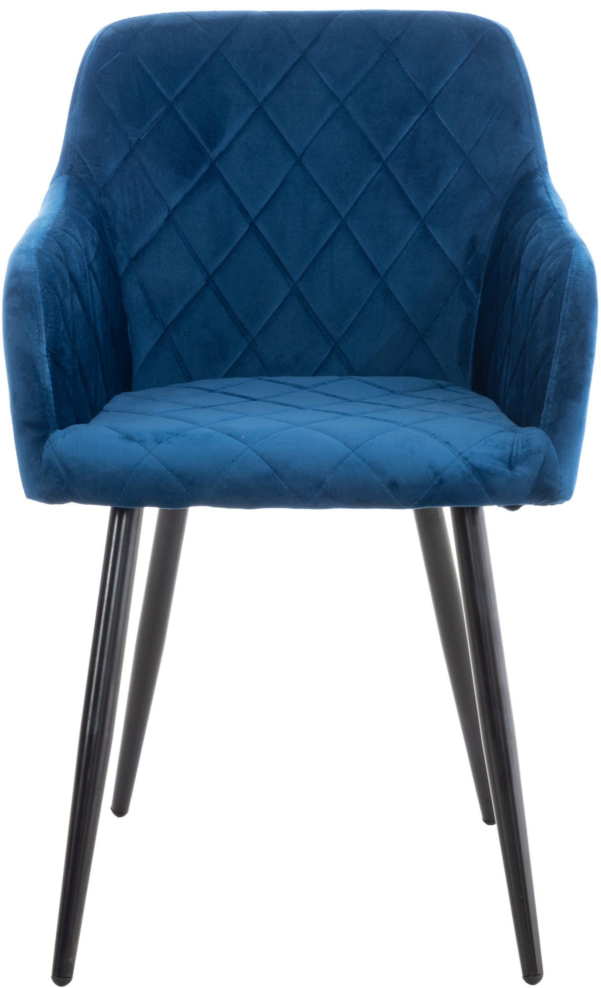 Sitzfläche: Polsterstuhl), Shyva (Küchenstuhl schwarz TPFLiving hochwertig - Metall - - - Gestell: blau mit Esstischstuhl Wohnzimmerstuhl - Samt Esszimmerstuhl gepolsterter Konferenzstuhl Sitzfläche