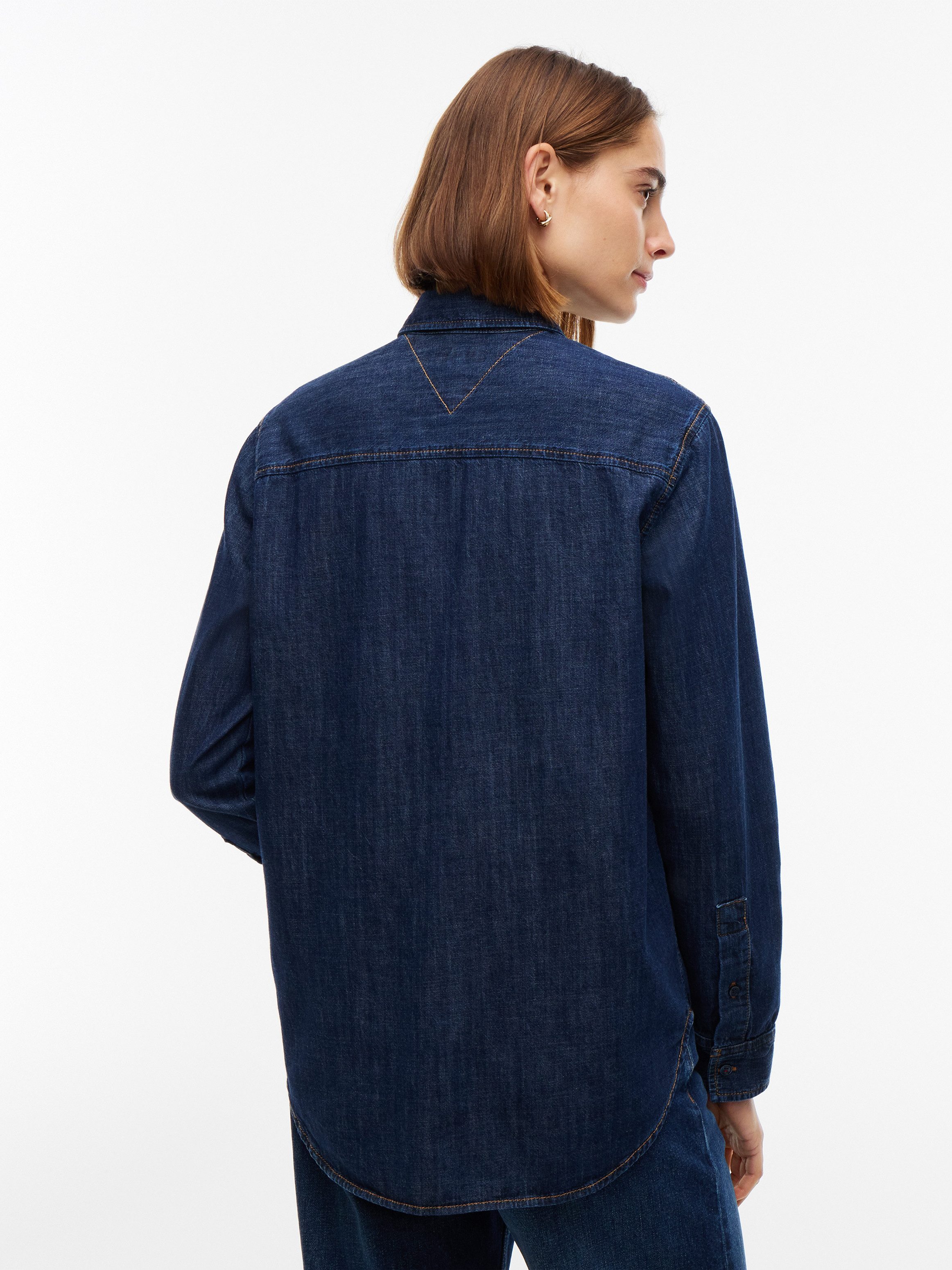Tommy Hilfiger Jeansbluse RELAXED SHIRT MYF Baumwolle, relaxed fit – Bild 3 von 5