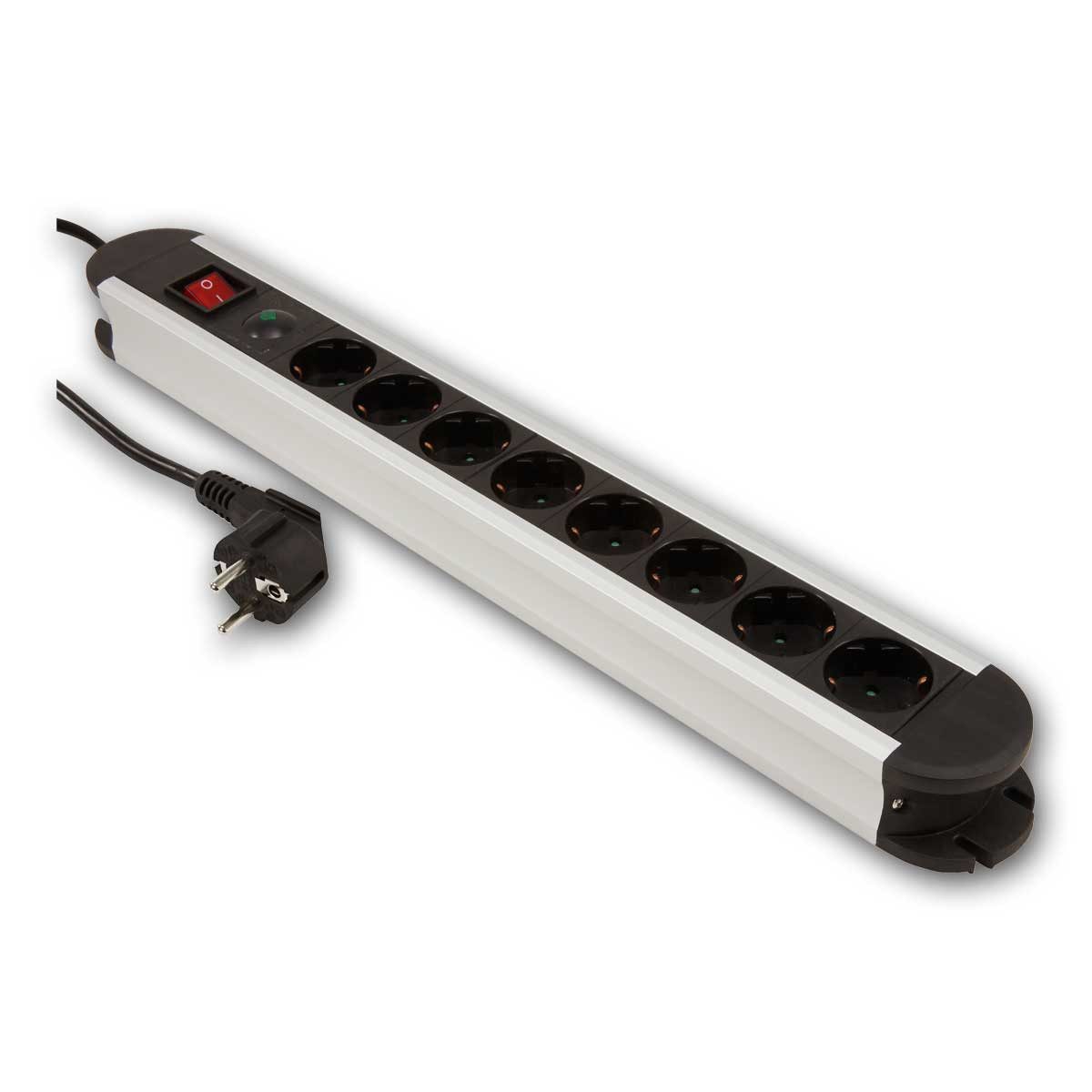 world-trading-net Steckdose 8-fach Steckdosenleiste mit Überspannungsschutz