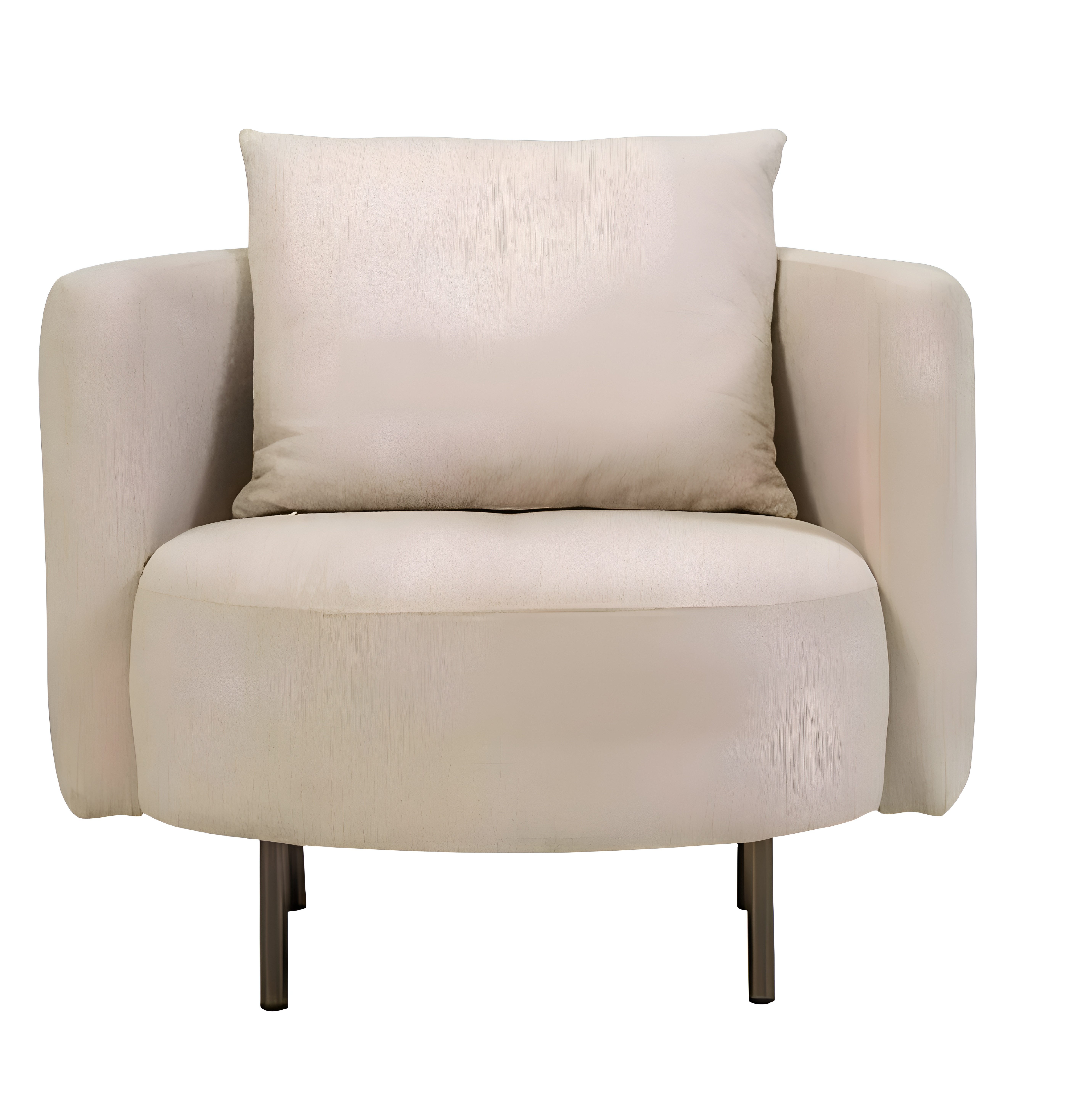 Xlmoebel Loungesessel Einzelner Stoffsessel in Beige vom Designer, neuwertig. (Sessel), Hergestellt in Europa