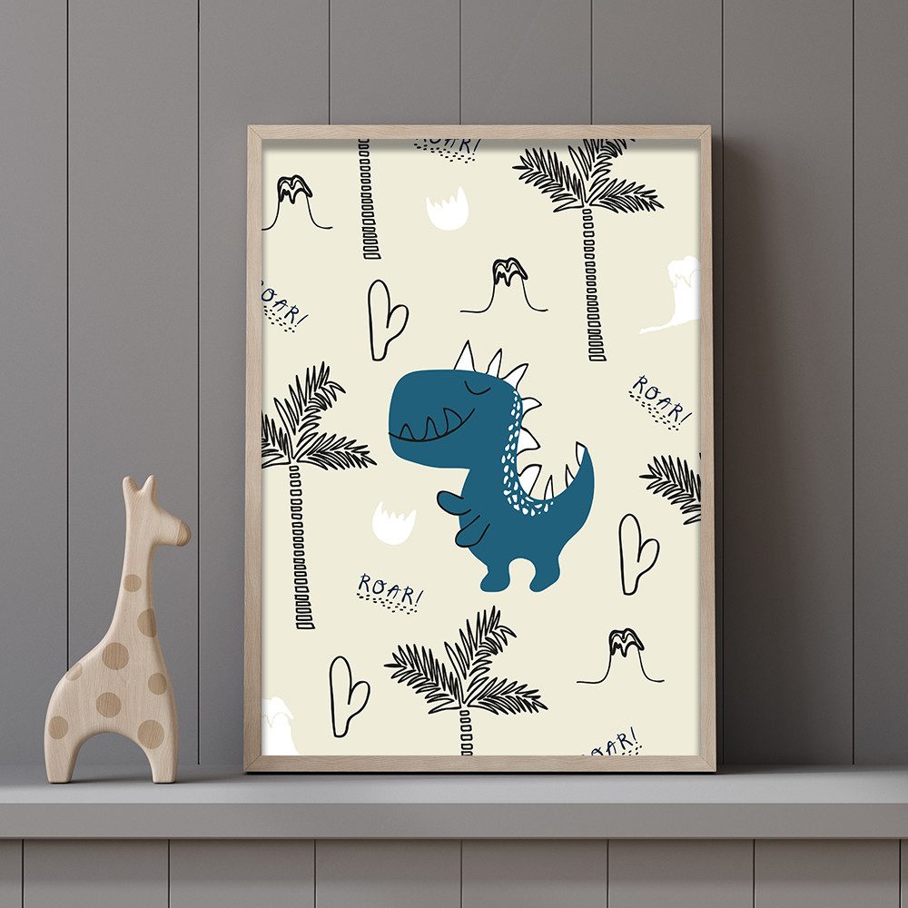 MeinBaby123® Poster Dinosaurier Poster, Dinosaurier Bilder, Babyzimmer Deko, Kinderzimmer Wandbilder – Bild 4 von 5