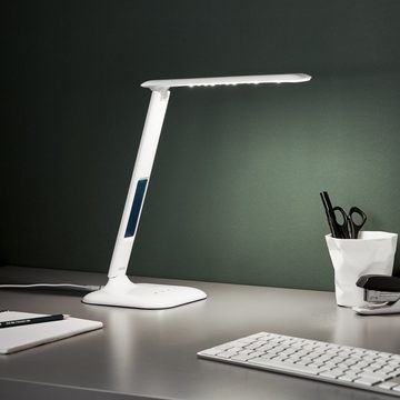 Brilliant Leuchten LED Schreibtischlampe »Glenn«, LED wechselbar, Farbwechsler, 55 cm Höhe, Touchdimmer, USB-Anschluss, Kunststoff/Metall, weiß