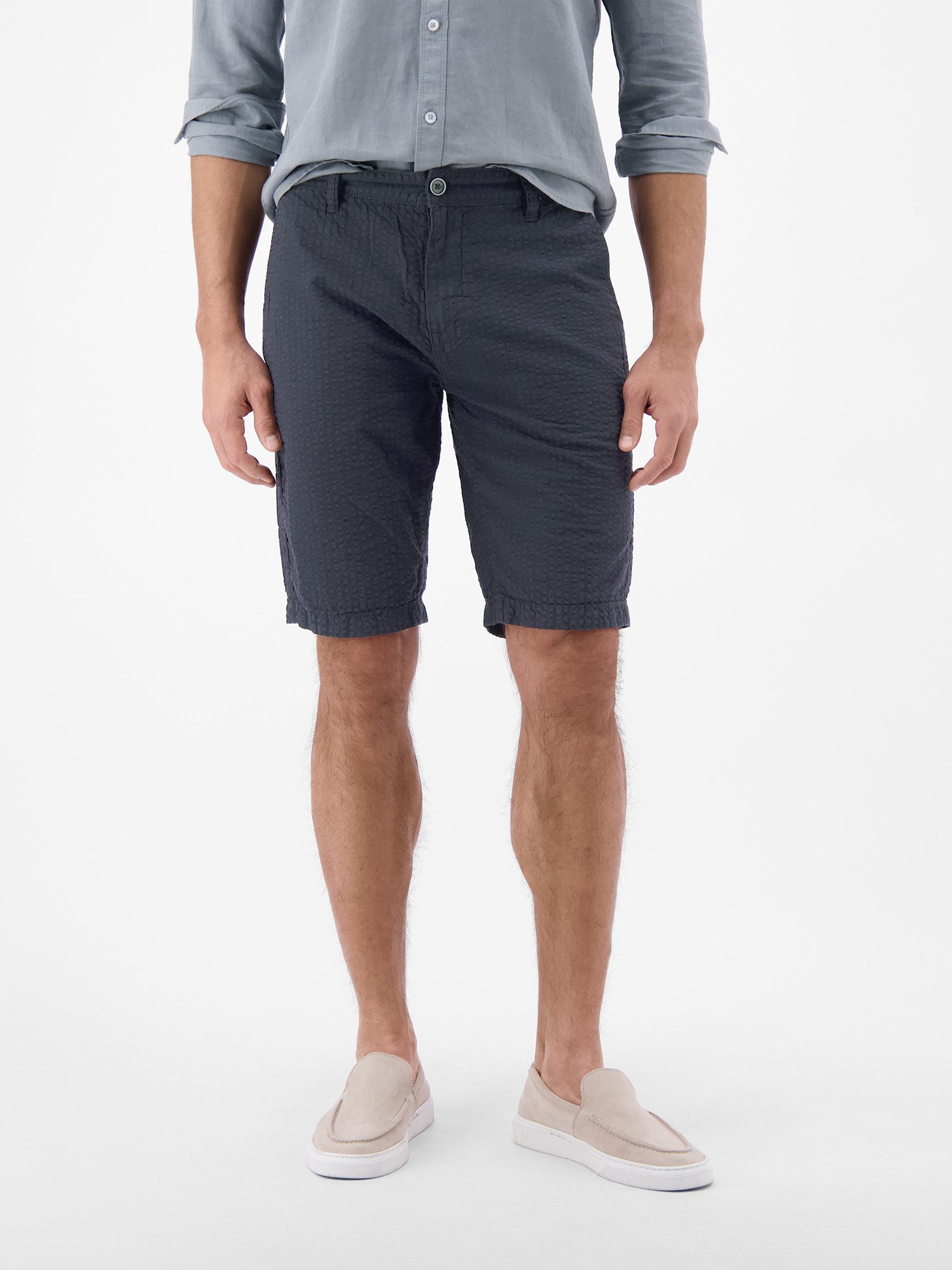 LERROS Chinoshorts Chino-Shorts aus Baumwolle in leichter Seersucker-Qualität