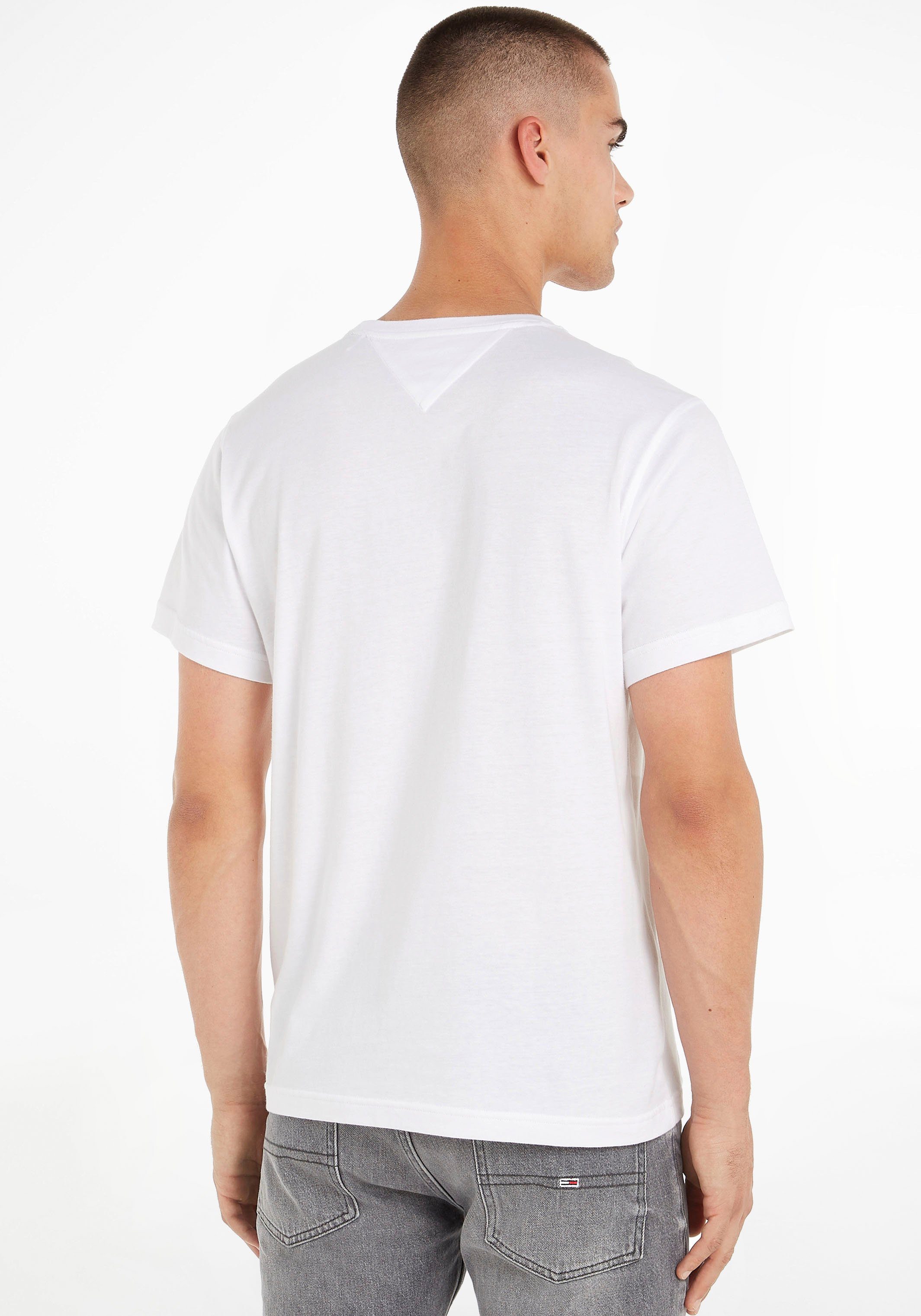 T-Shirt Tommy STRIPE Jeans (Packung, 2-tlg) TJM TEE Rundhalsausschnitt PACK DeepCrimson/White & mit 2 SOLID