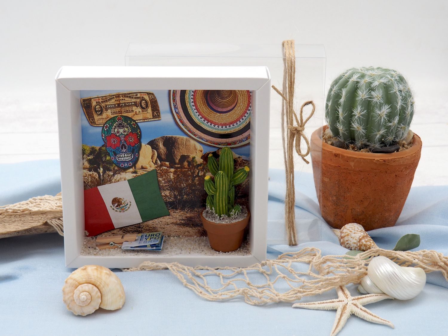 ZauberDeko Geschenkbox Geldgeschenk Verpackung Mexiko Urlaub Reise Fernreise Kaktus