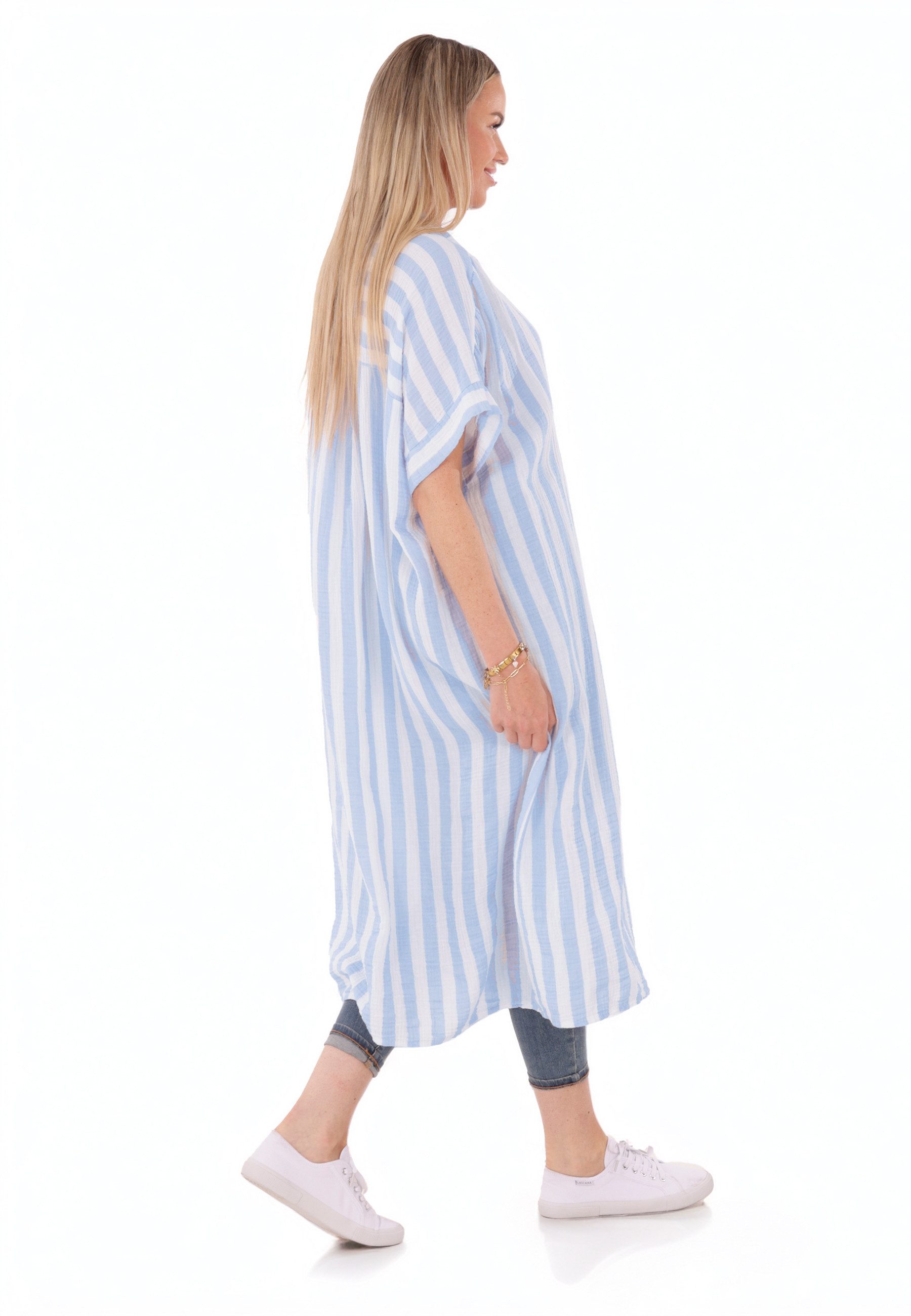 YC Fashion & Style Longbluse Hemdblusenkleid günstig online kaufen