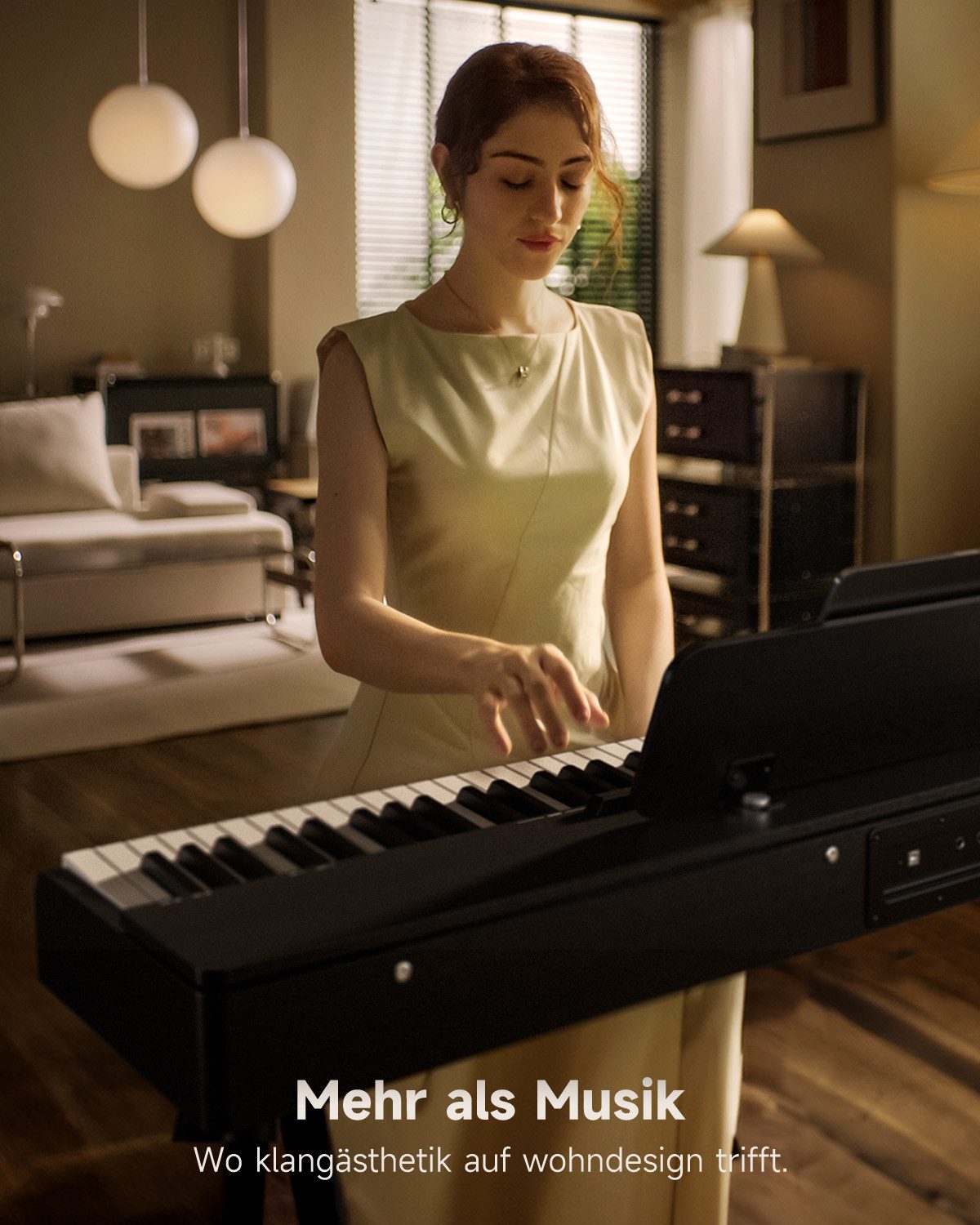 Donner Digitalpiano E-Piano 88 Tasten Hammermechanik, 256 Stimmen, für Anfänger OURA S100 (Set), Echte Berührung Starke Kompatibilität Einfaches Design Platz sparen