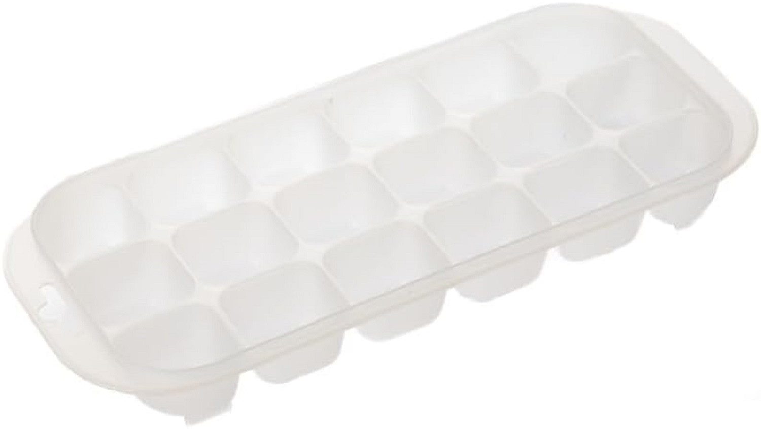 Centi Eiswürfelform Eiswürfelbehälter m. Deckel 18er, (2-tlg), mit praktischer Einfüllöffnung und Standfüssen