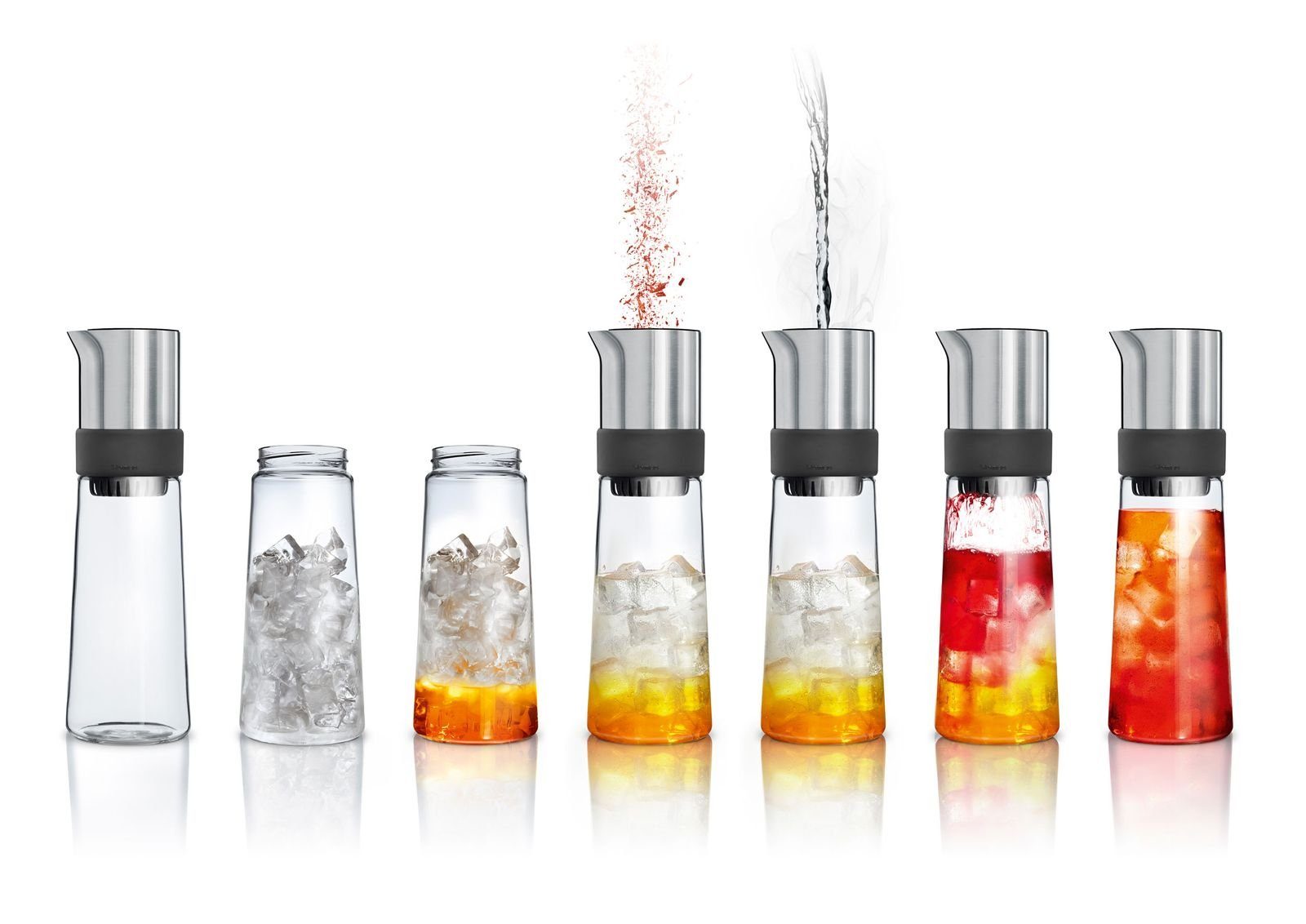 blomus Dekanter, blomus Dekanter Glas Eisteezubereiter TEA-JAY Edelstahl