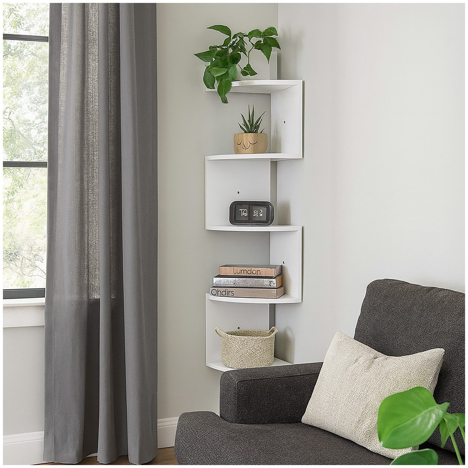 HTI-Line Eckregal Eckregal Thekla L, Stück 1-tlg., Wandregal Regaleinheit A günstig online kaufen