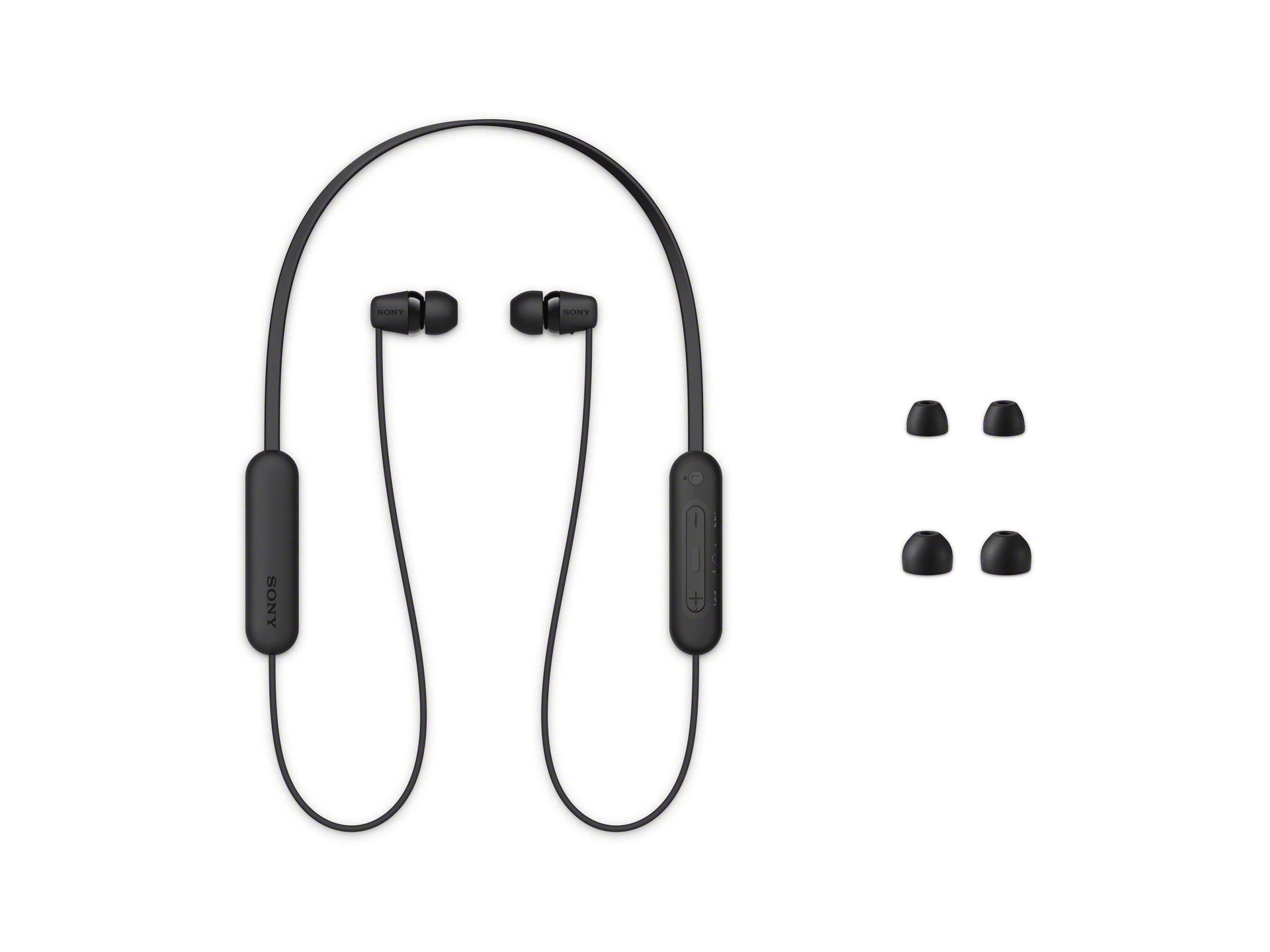 Sony In-Ear Kopfhörer In-Ear-Kopfhörer schwarz WI-C100 (Sprachsteuerung)