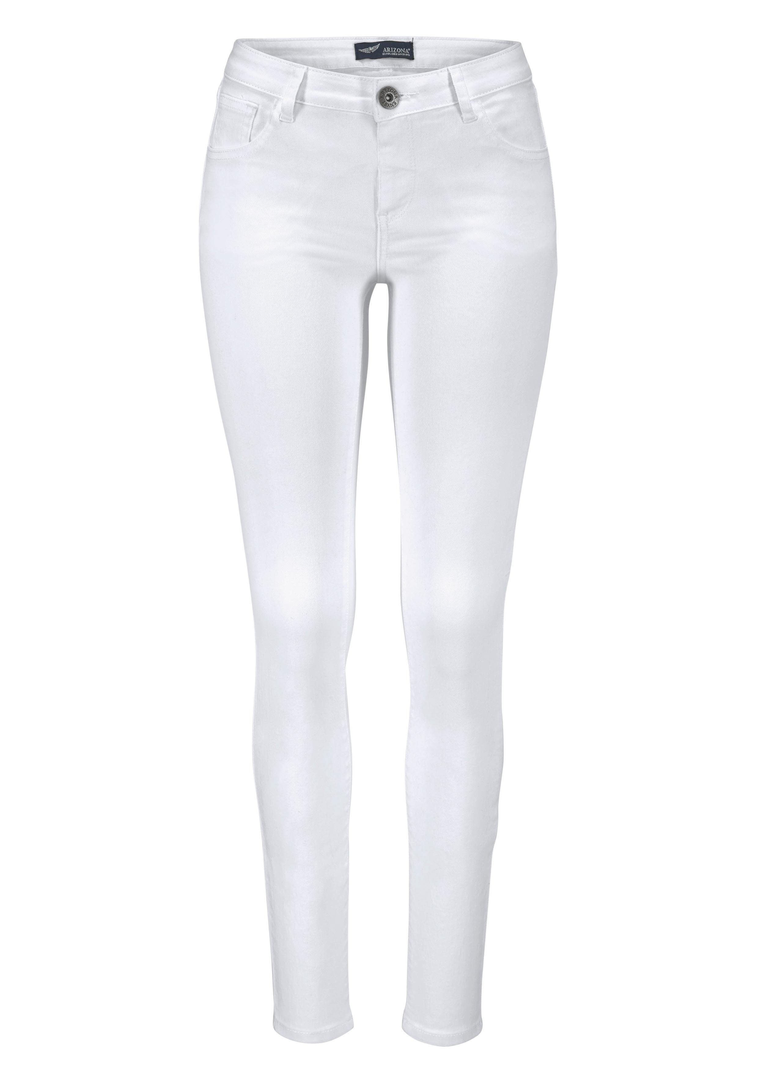Arizona Skinny-fit-Jeans Ultra-Stretch white Mid Waist