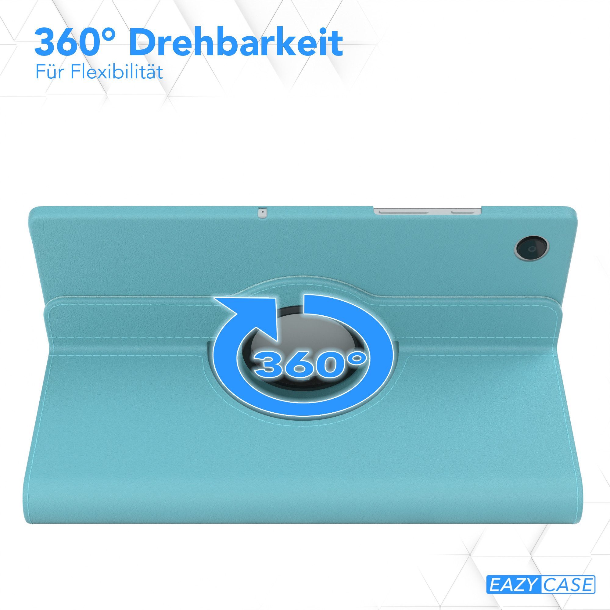 EAZY CASE Tablet-Hülle Rotation Case für Samsung Galaxy Tab A8 10.5 LTE 10,5 Zoll, Schutzasche für Tablets Flipcase Hülle Kratzschutz Displayschutz Blau – Bild 3 von 5