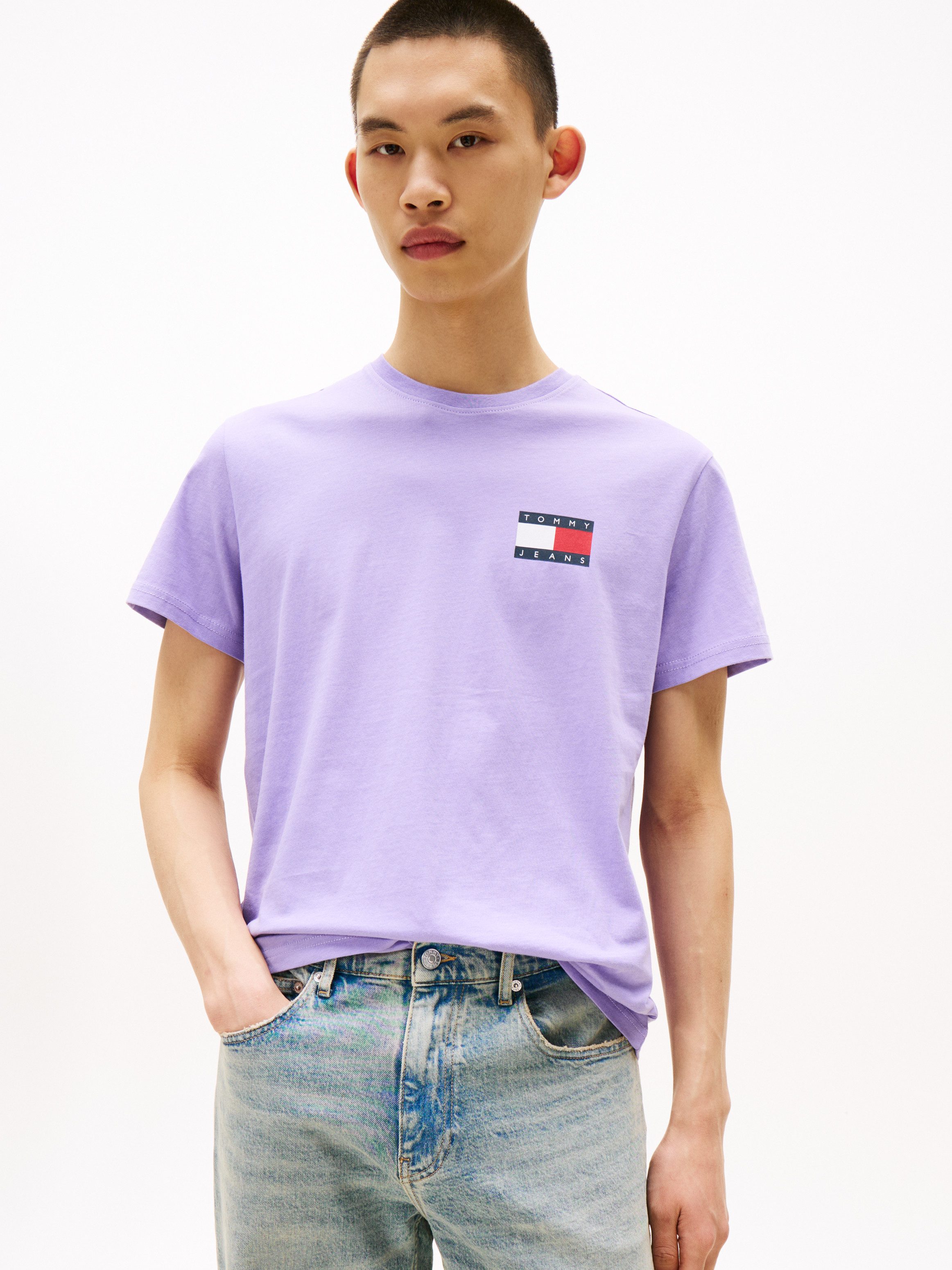 Tommy Jeans T-Shirt TJM SLIM ESSENTIAL FLAG TEE EXT Mit Rundhalsausschnitt günstig online kaufen