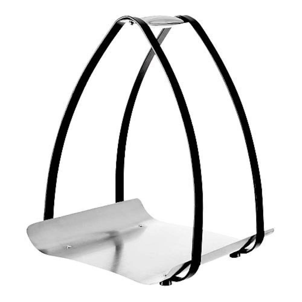 PROREGAL® Kaminholzkorb Joas II Kaminholzkorb, Stahl, schwarz (Optisch ansprechender Kaminholzkorb, Stahl, schwarz)
