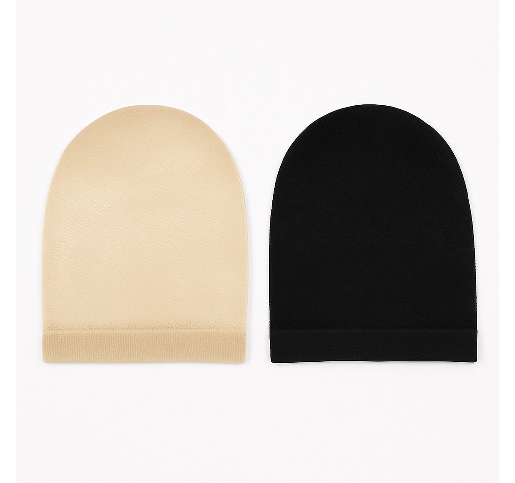 Widmann S.r.l. Kostüm-Perücke Wig Cap 2er Set Perückenkappe schwarz & beige Kostümzubehör, Sicher, bequem, unsichtbar